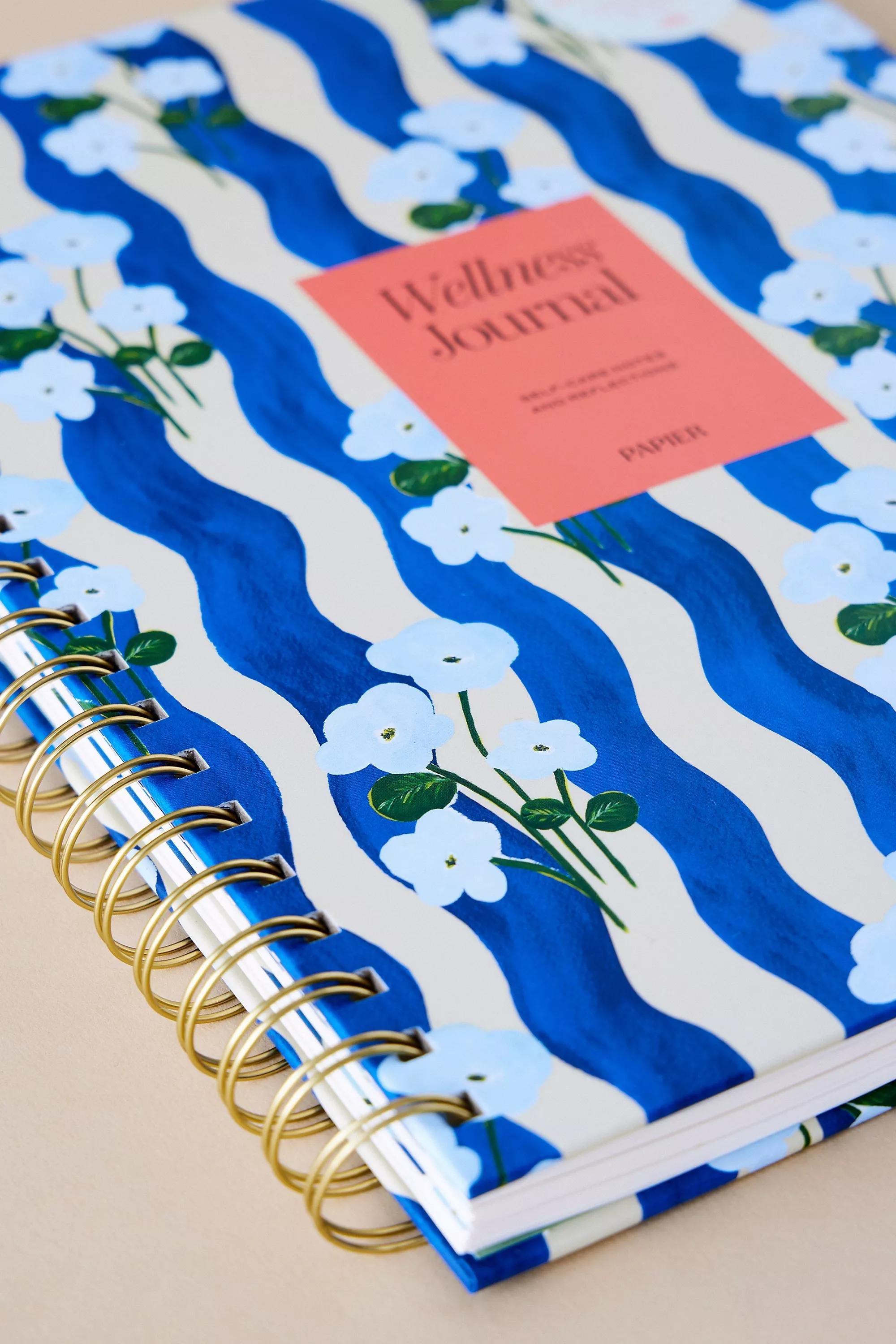 Papier Spiral Wellness Journal, Blue, A501_0040, large image number 2
