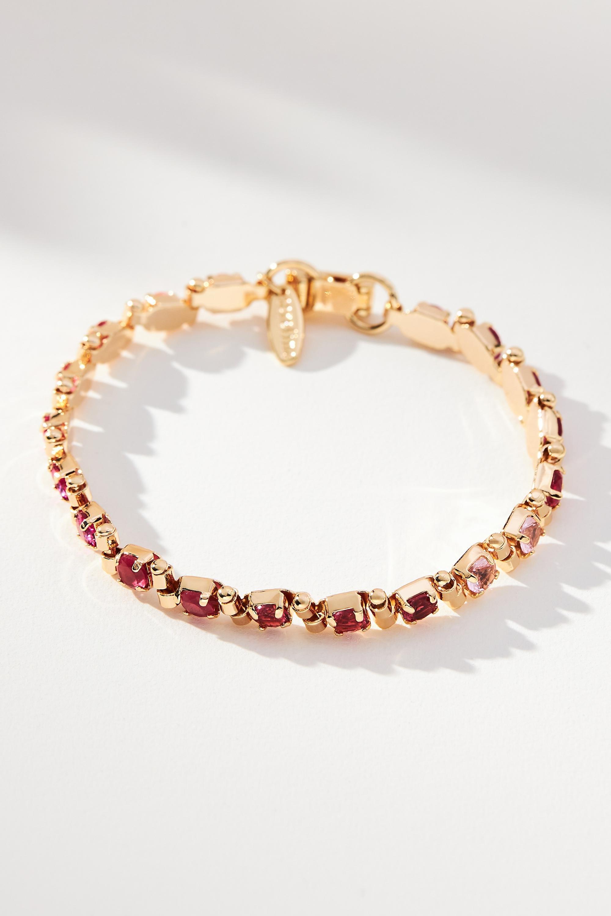 Crystal Tennis Bracelet, Pink, A501_0066, large image number 0