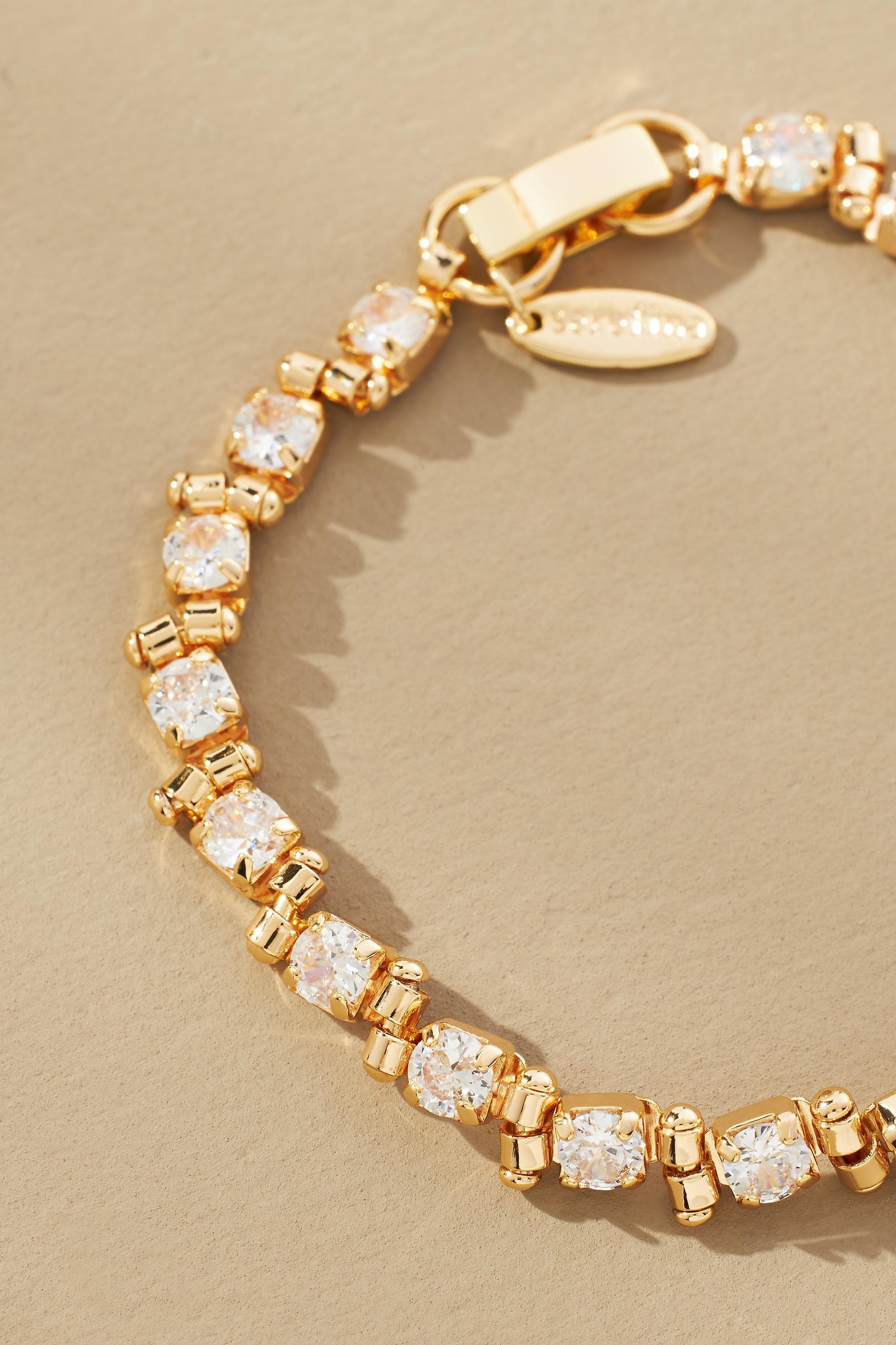 Crystal Tennis Bracelet, White, A501_0100, large image number 1