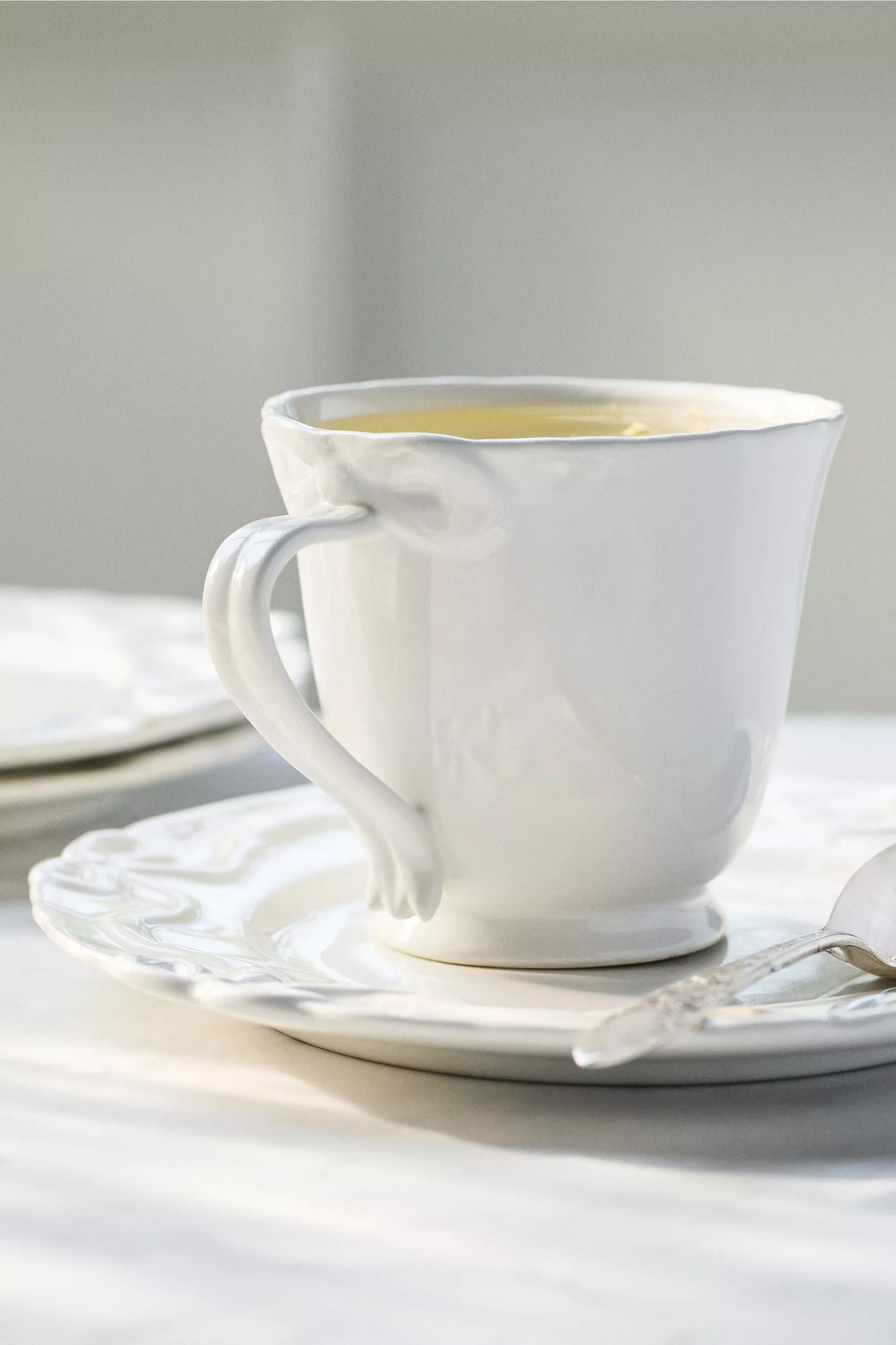 Benedita Bow Stoneware Mug, White, A501_0010, large image number 3