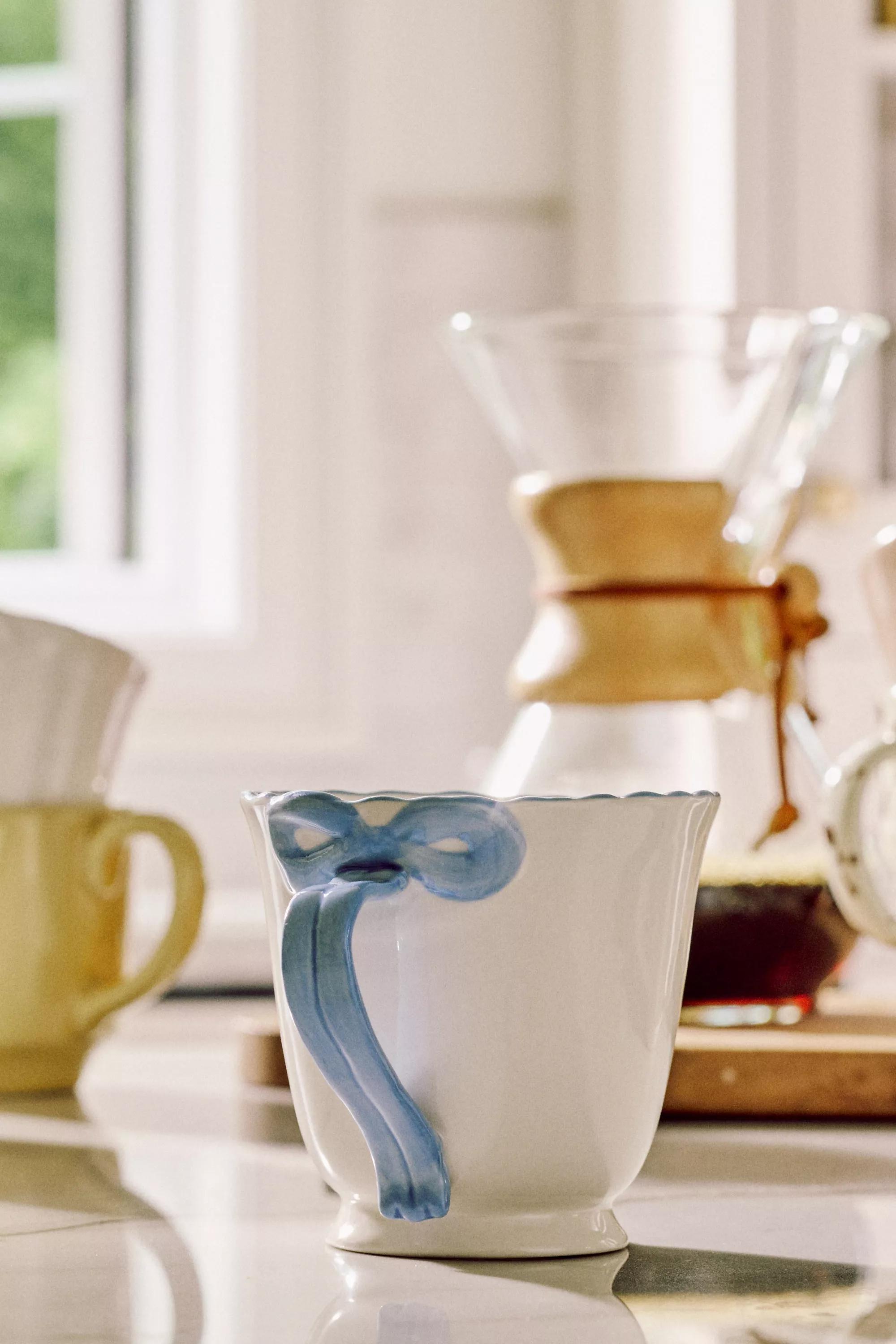 Blue Benedita Bow Stoneware Mug, A501_0045, large image number 6