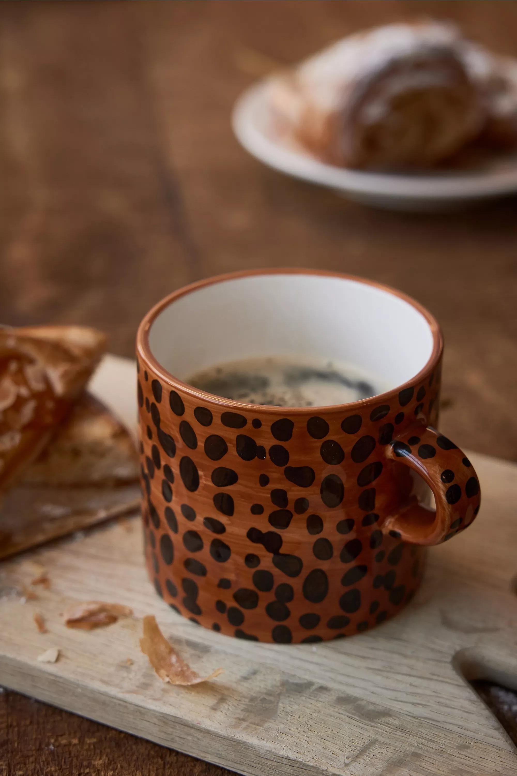 Anna + Nina Leopard Mug, Orange, A501_0080, large image number 0