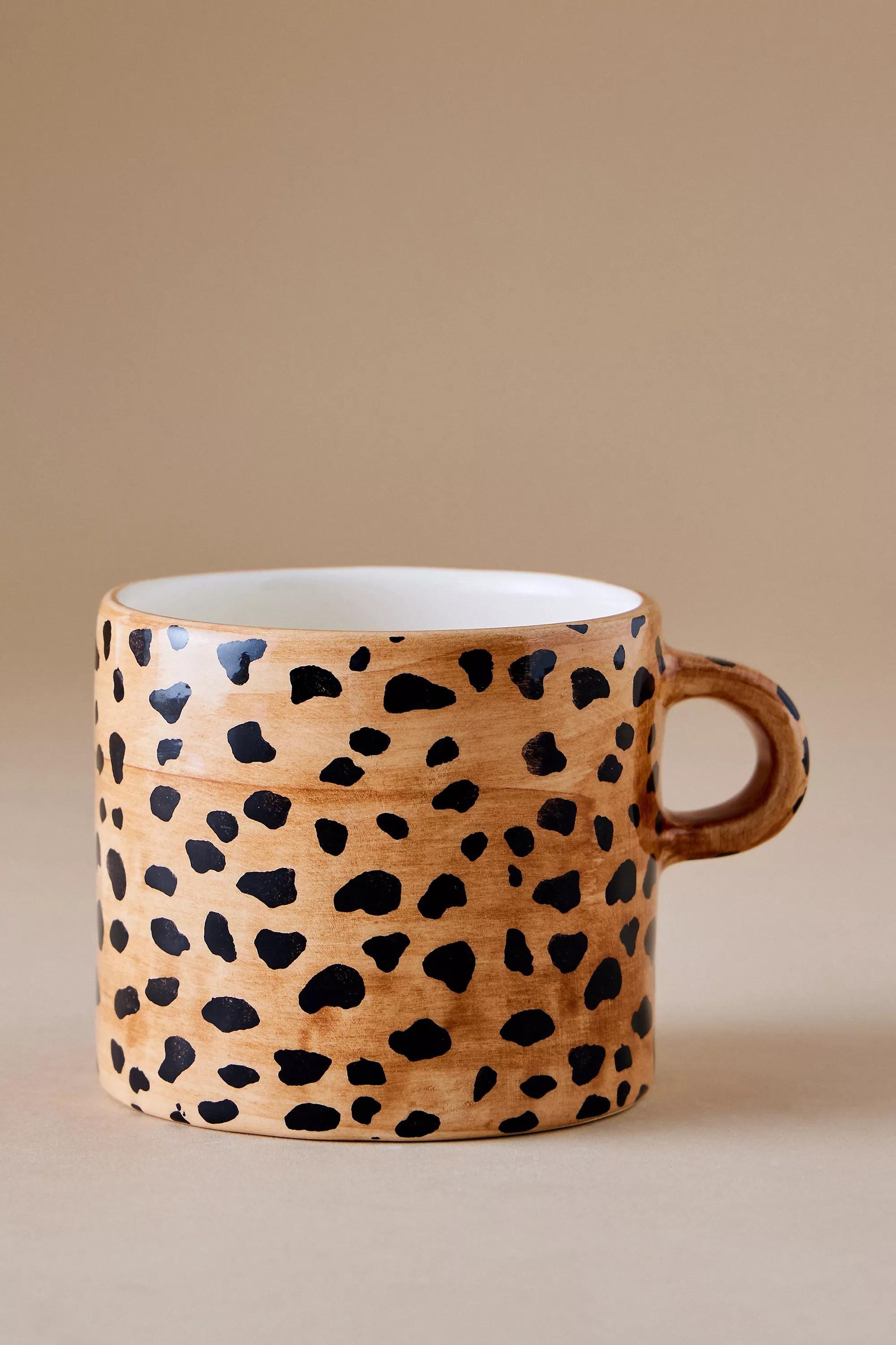 Anna + Nina Leopard Mug, Orange, A501_0080, large image number 1