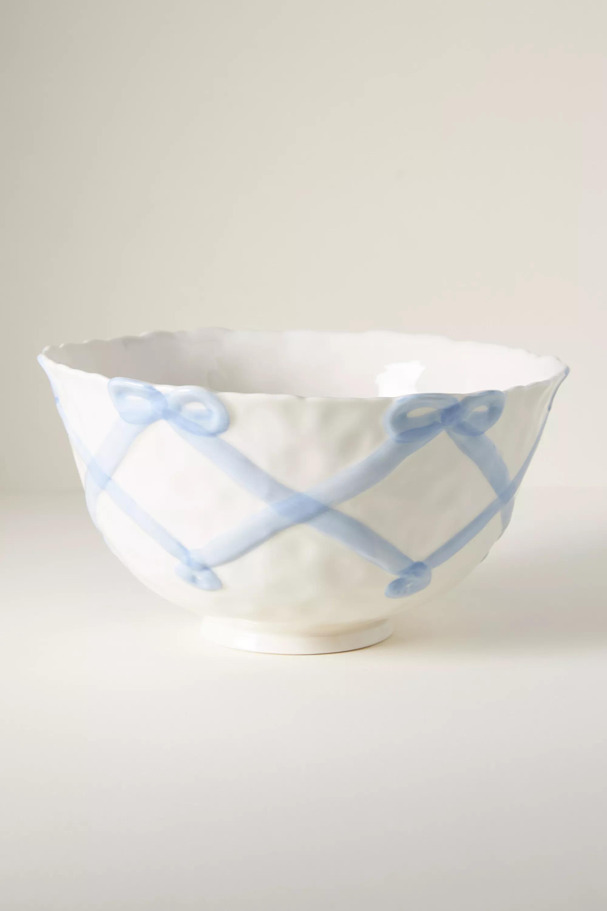Benedita Bow Ceramic Stoneware Serve Bowl, Blue, A501_0045, large image number 0
