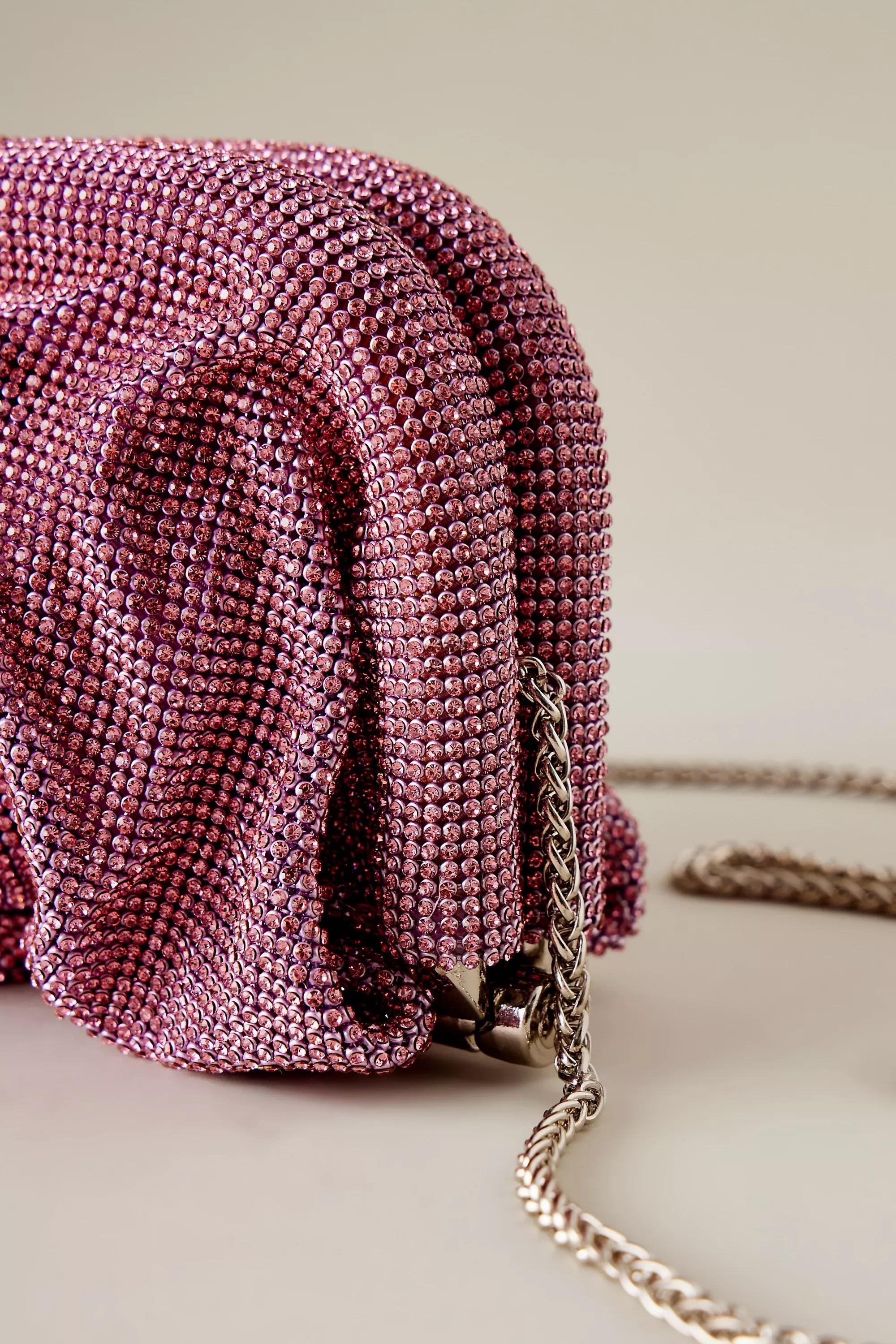 Anthropologie Ruched Clutch, Pink, A501_0066, large image number 1