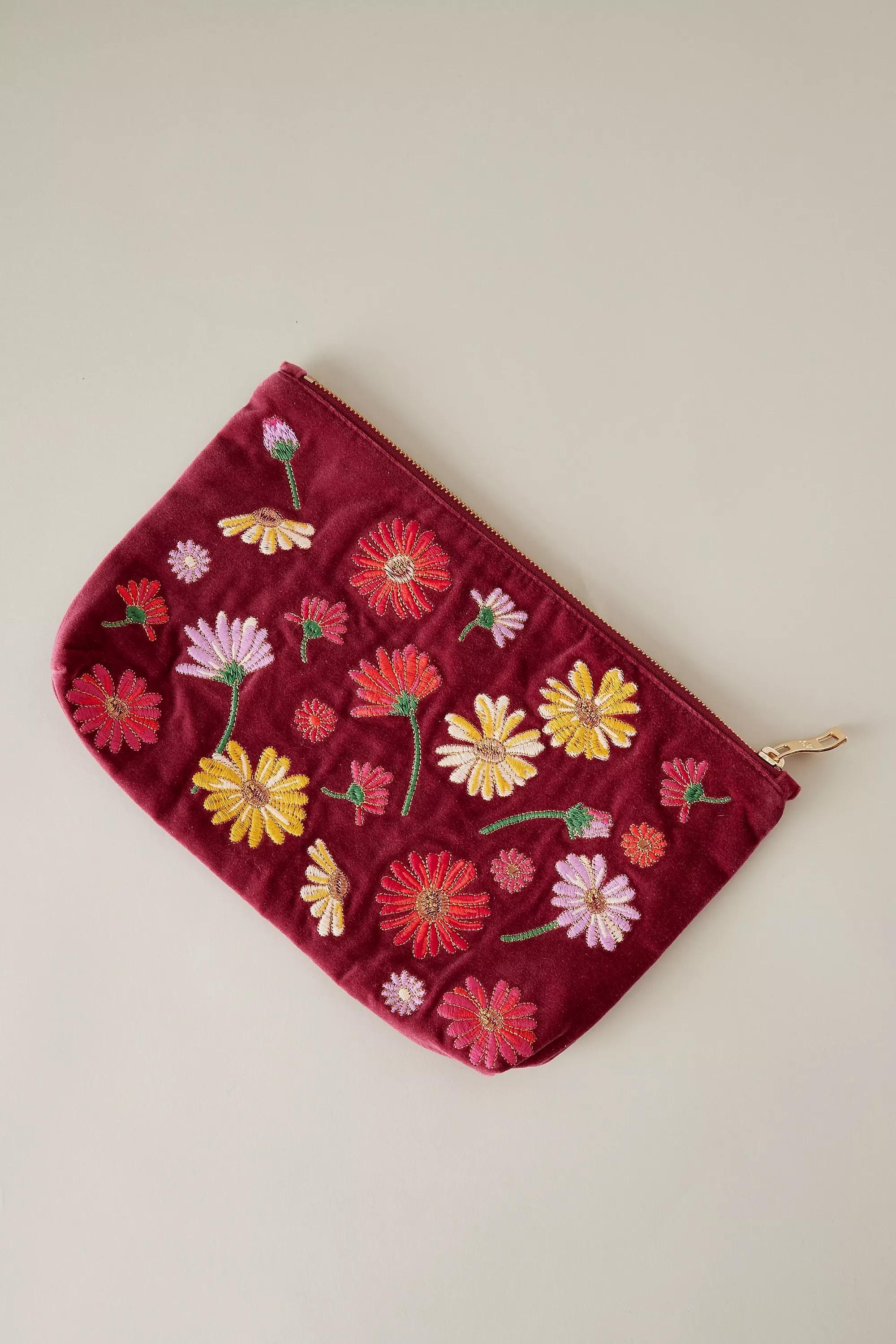 Elizabeth Scarlett Wildflower Velvet Everyday Purse, Pink, A501_0066, large image number 0
