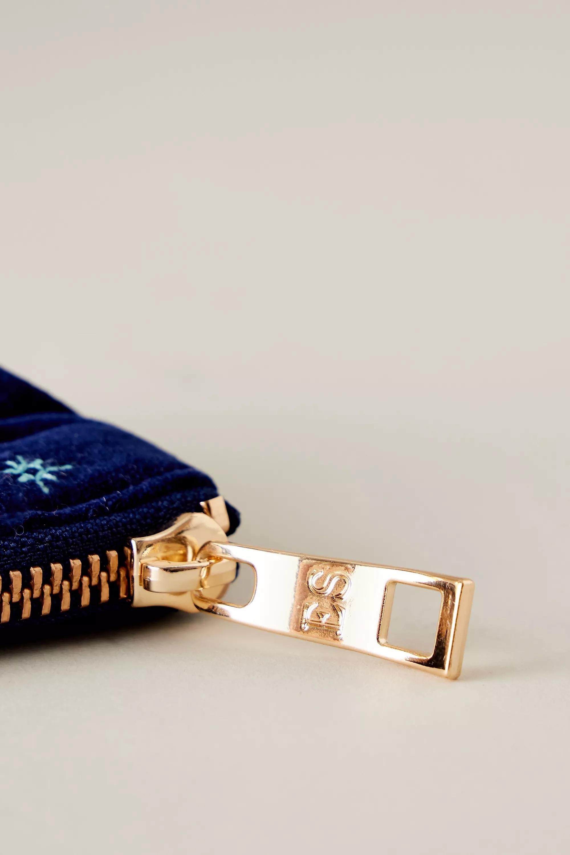 Elizabeth Scarlett Mystic Velvet Coin Purse, Navy, A501_0041, large image number 1