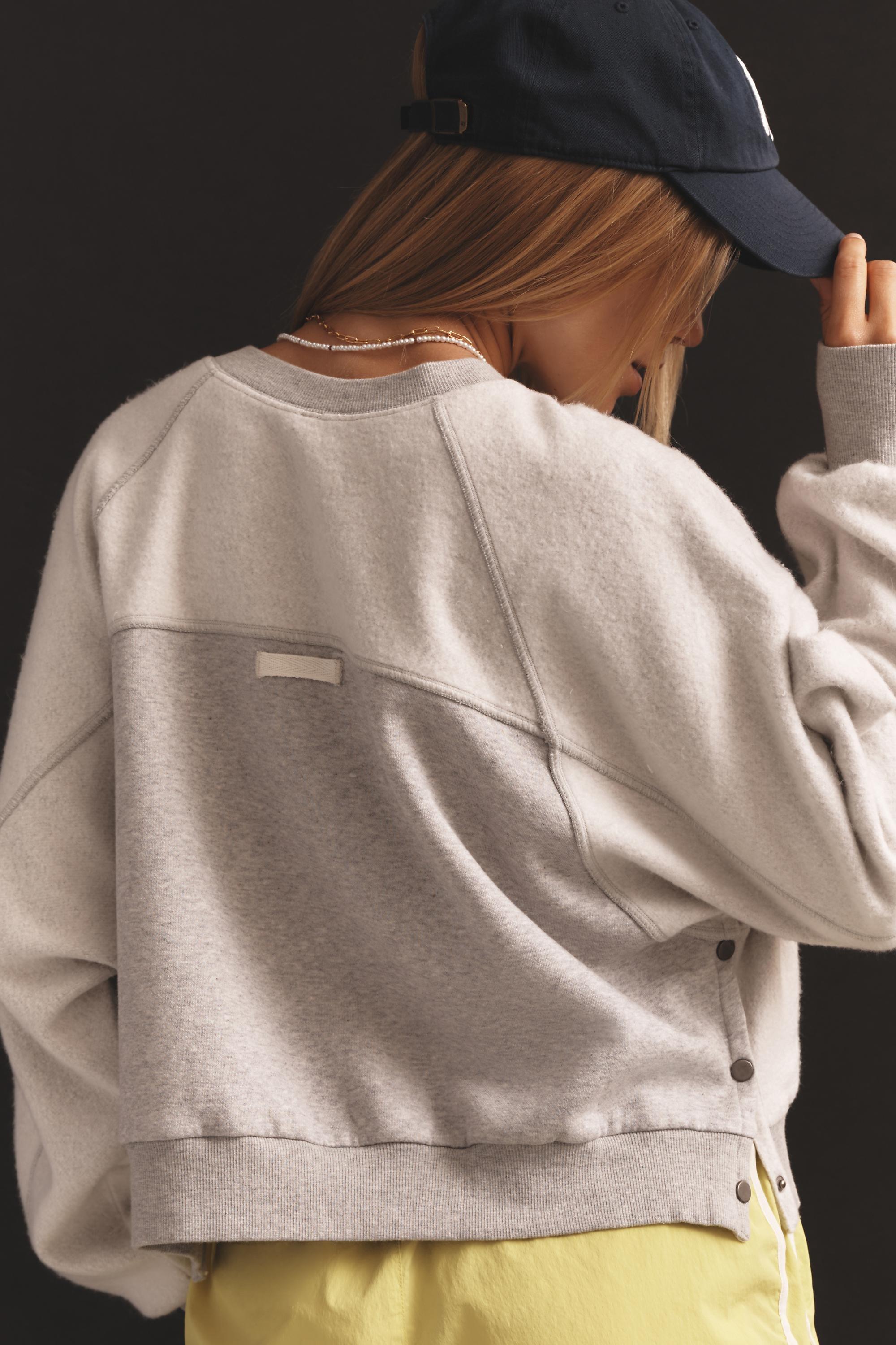 GREY Daily Practice by Anthropologie Heather Horseshoe Sweatshirt, , large image number 3