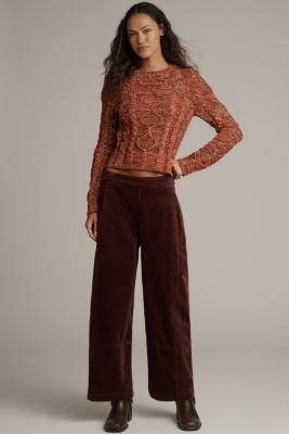 The Izzie Relaxed Pull-On Barrel Pants, Burgundy, A501_0052, large image number 1