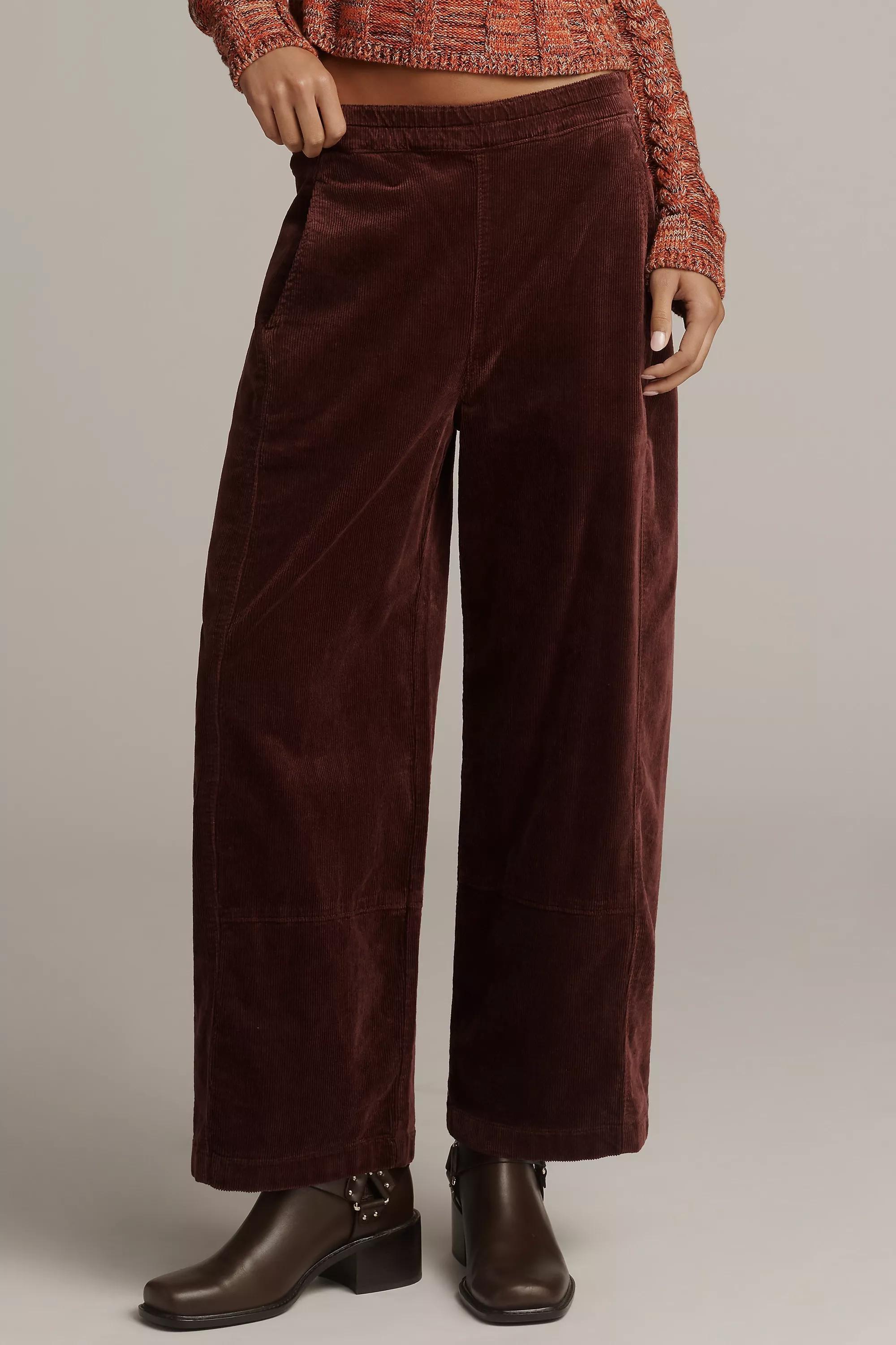 The Izzie Relaxed Pull-On Barrel Pants, Burgundy, A501_0052, large image number 2