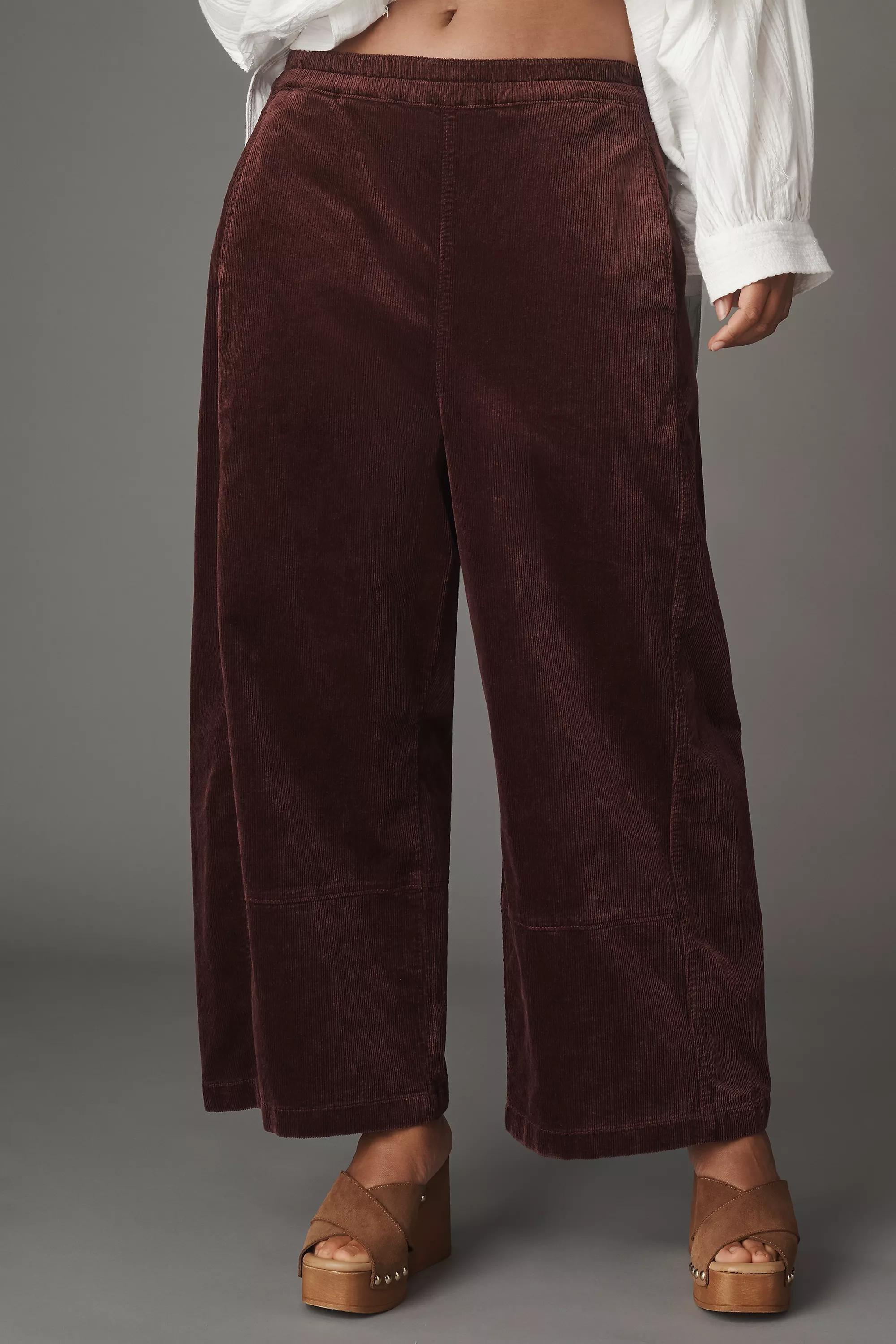 The Izzie Relaxed Pull-On Barrel Pants, Burgundy, A501_0052, large image number 9