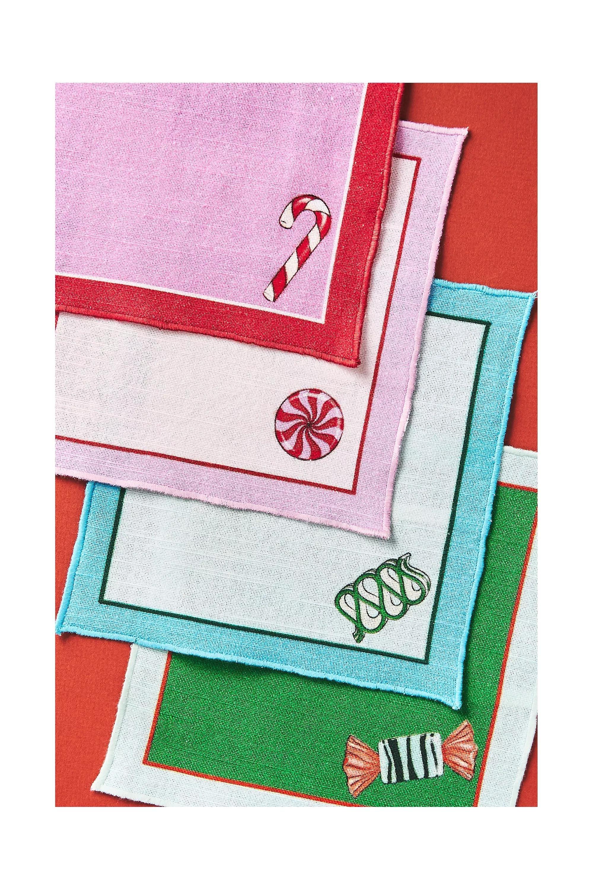 Bonbon Cocktail Napkins, Set Of 4, Multicolour, A501_0000, large image number 1