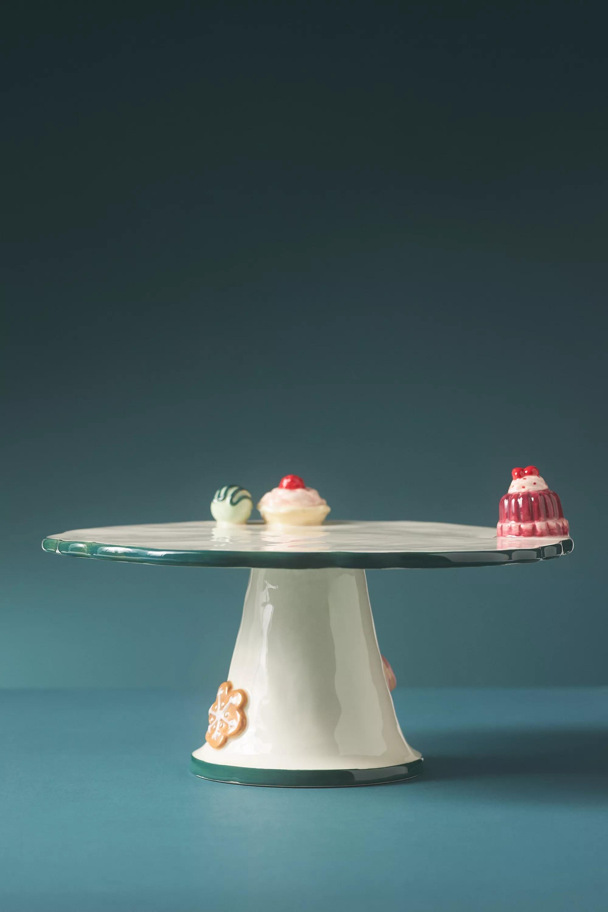 Holifaye Ceramic Stoneware Cake Stand, Multicolour, A501_0032, large image number 0