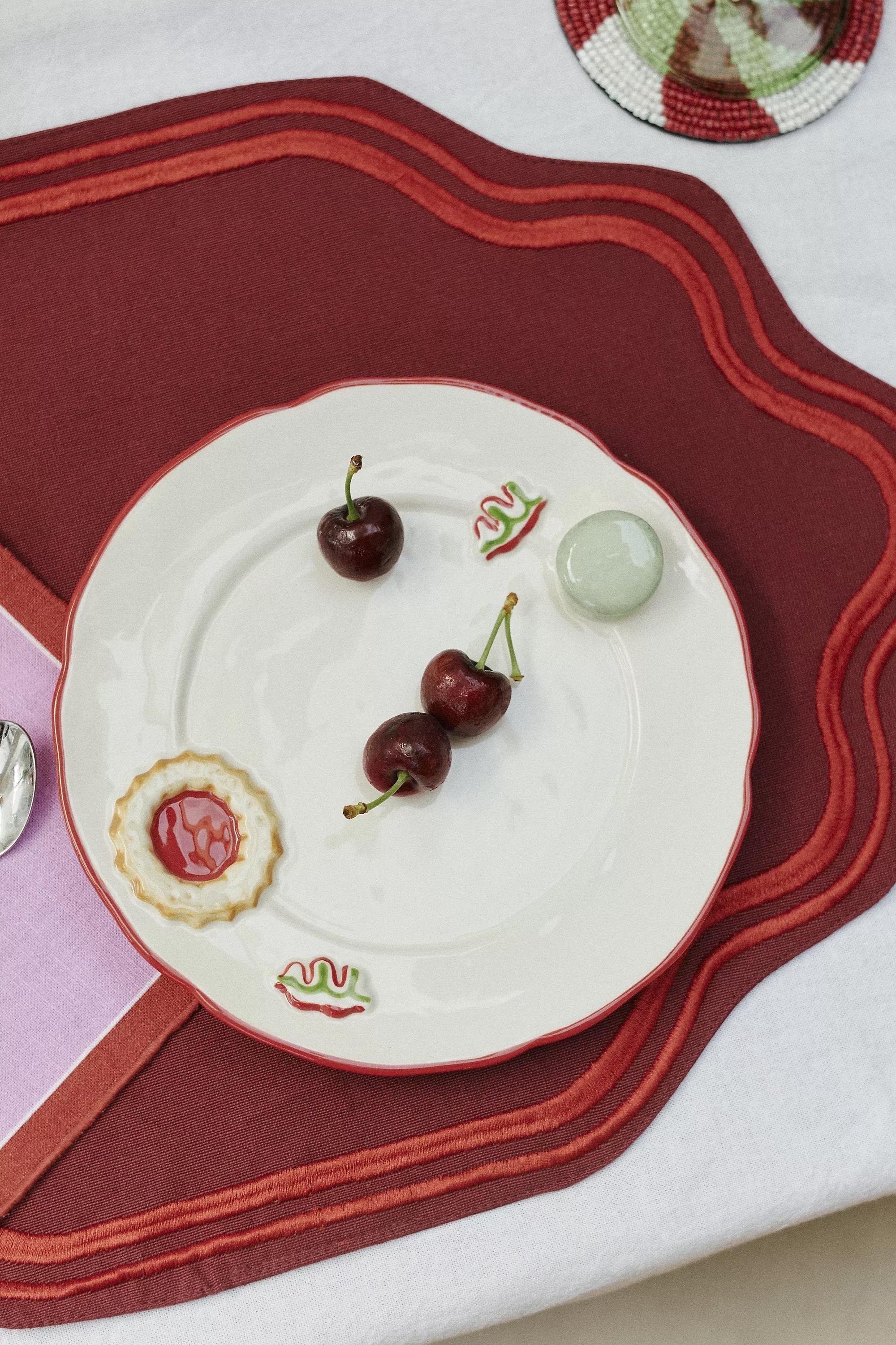 Holifaye Stoneware Dessert Plate, Red, A501_0060, large image number 5