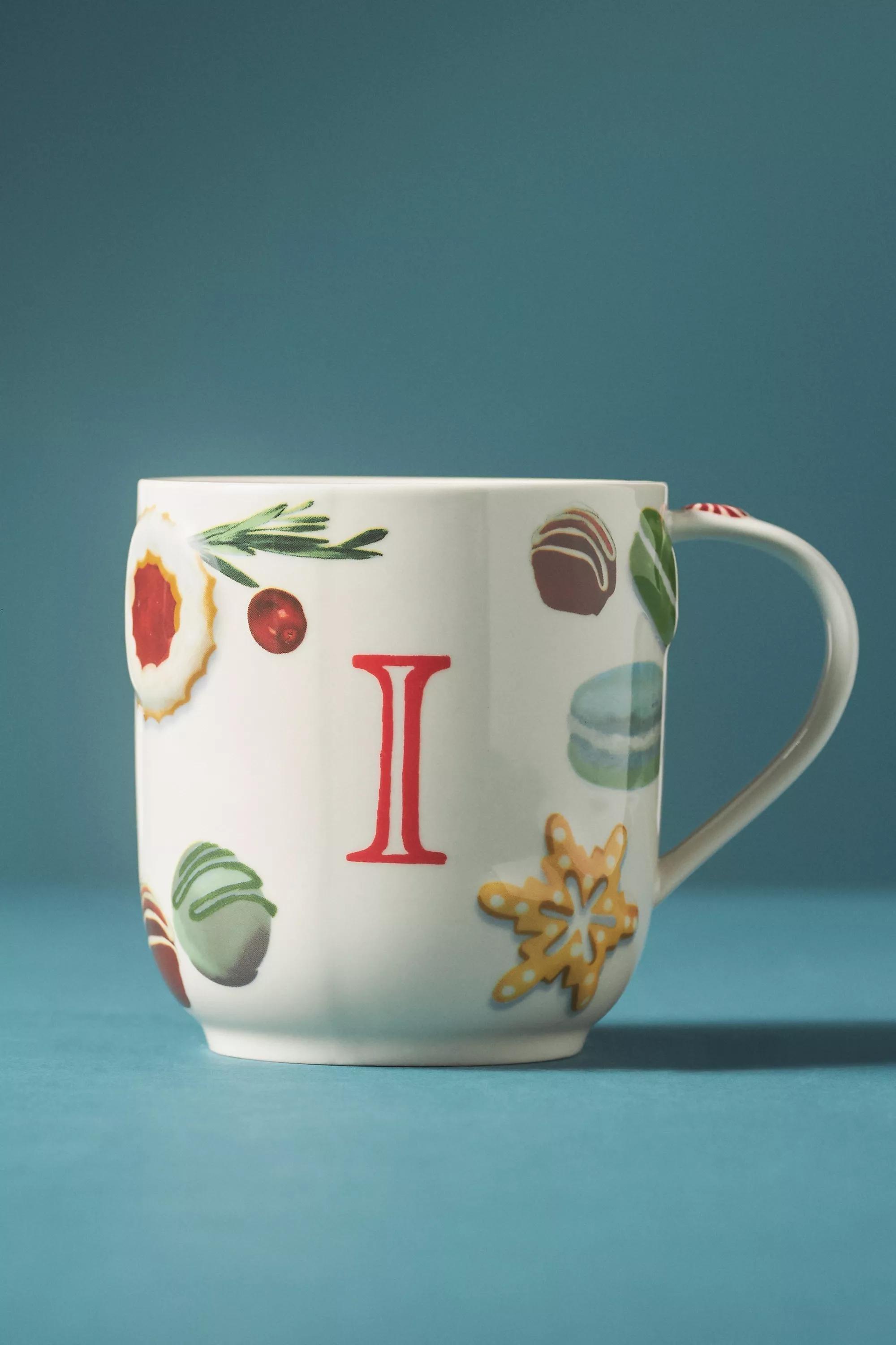 I Holifaye Stoneware Monogram Mug, Multicolour, A501_0909, large image number 0