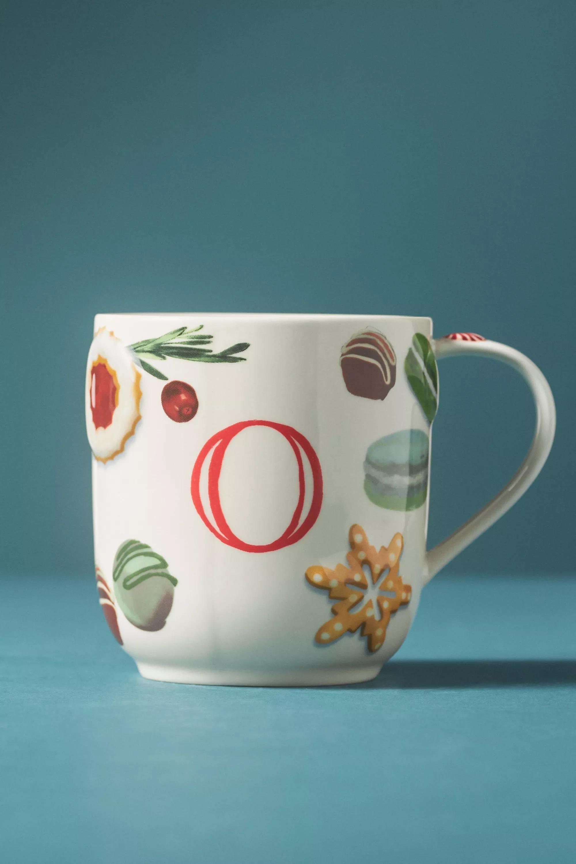 O Holifaye Stoneware Monogram Mug, Multicolour, A501_0915, large image number 0