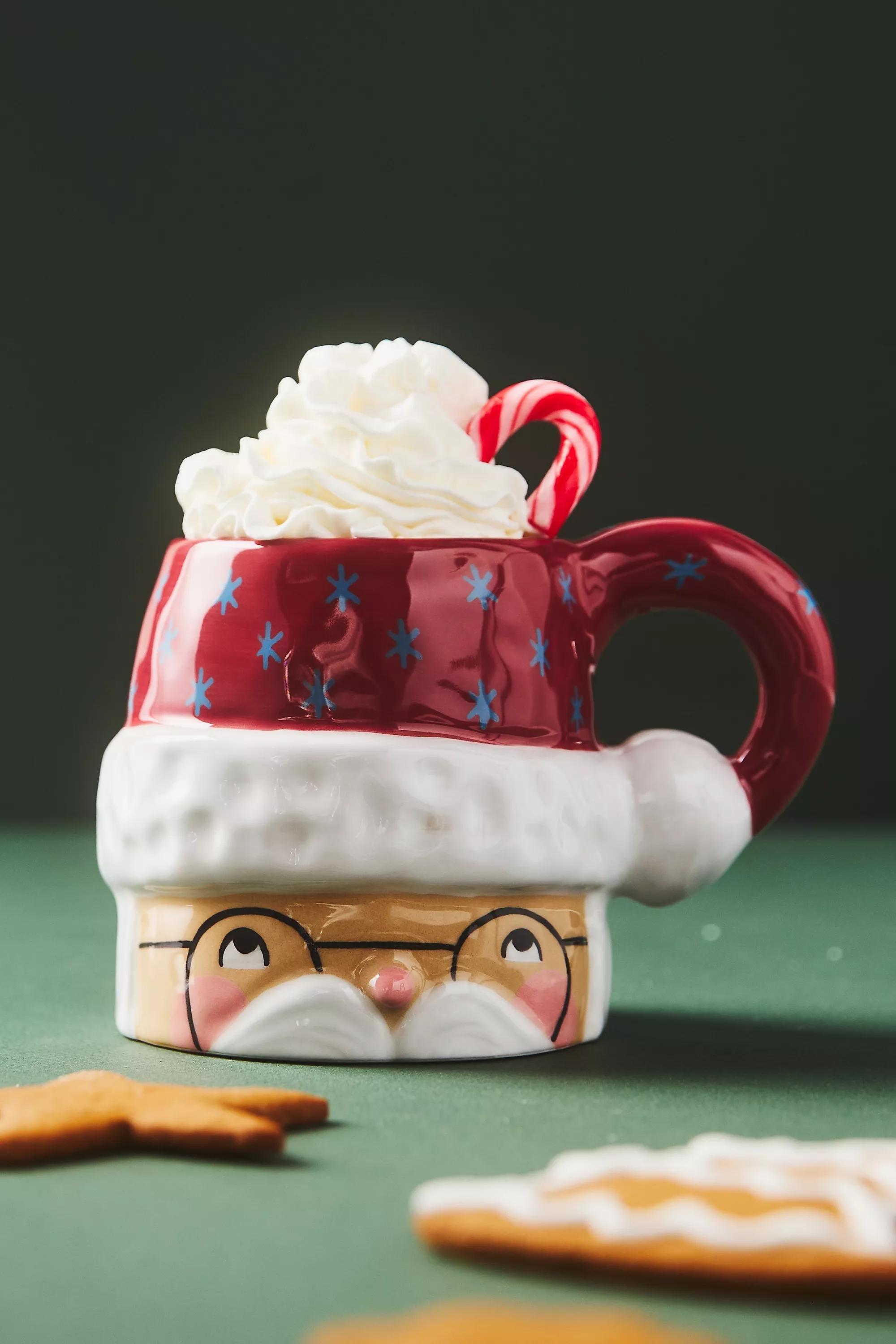 Isabela Dos Santos Mr & Mrs Claus Stoneware Mugs, Red, A501_0060, large image number 0