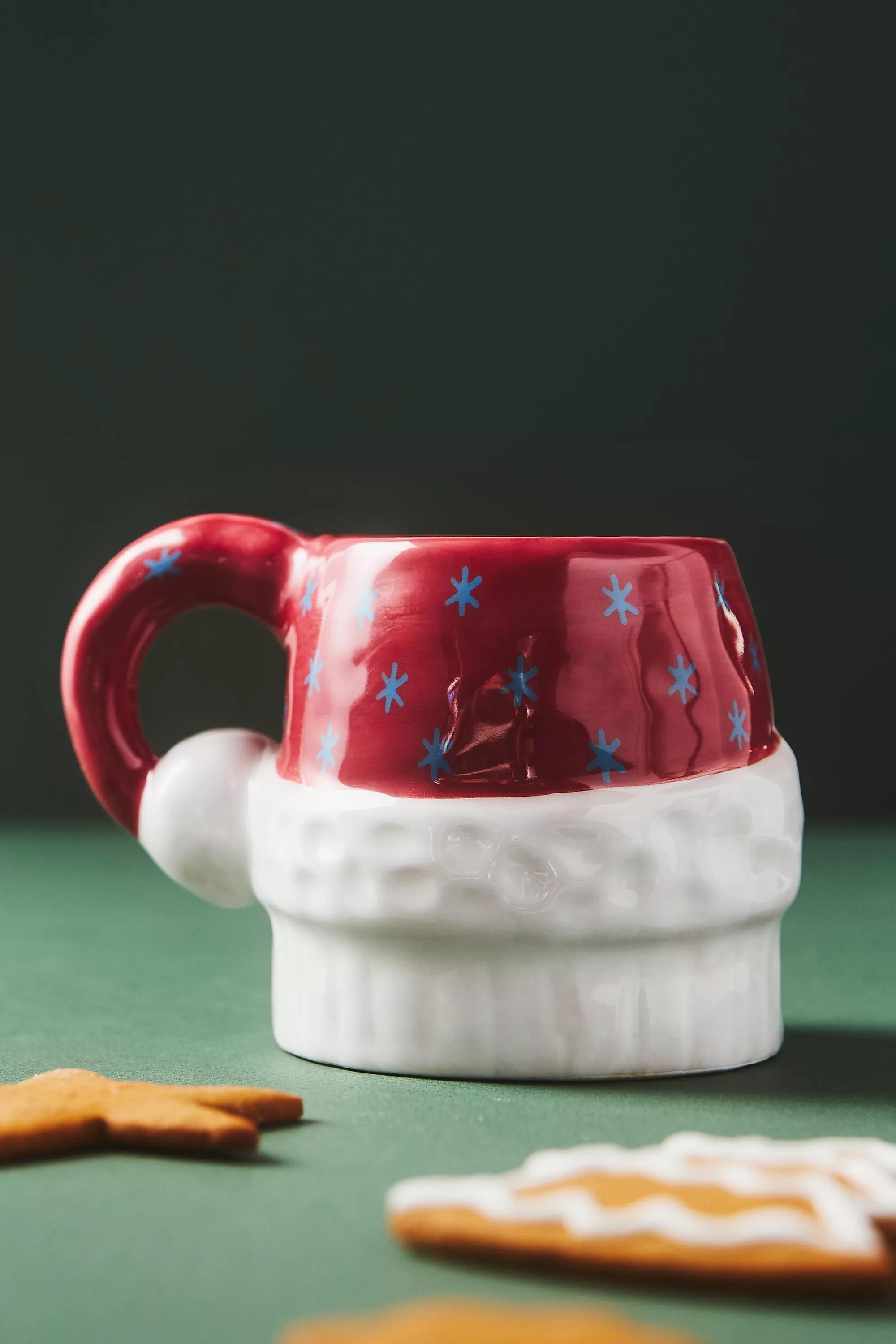 Isabela Dos Santos Mr & Mrs Claus Stoneware Mugs, Red, A501_0060, large image number 3