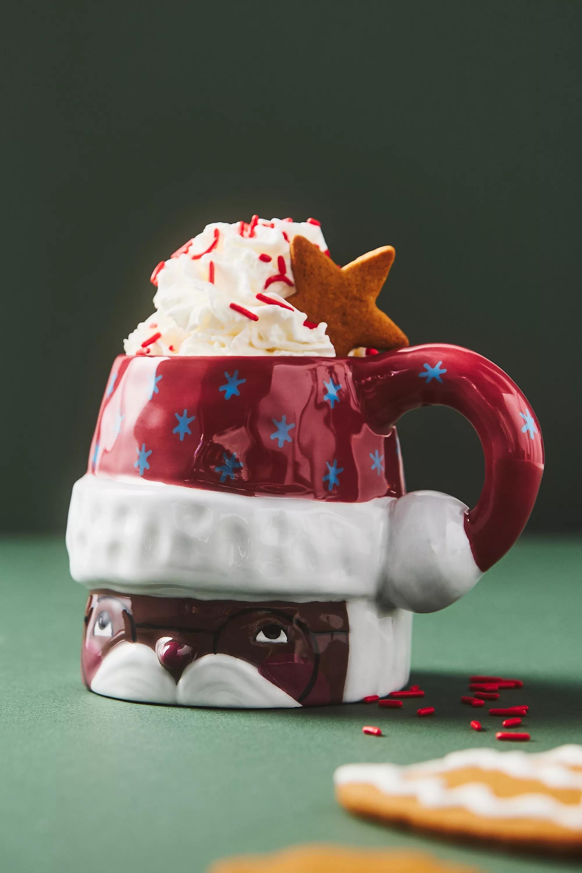 Isabela Dos Santos Mr & Mrs Claus Stoneware Mug, Red, A501_0060, large image number 0