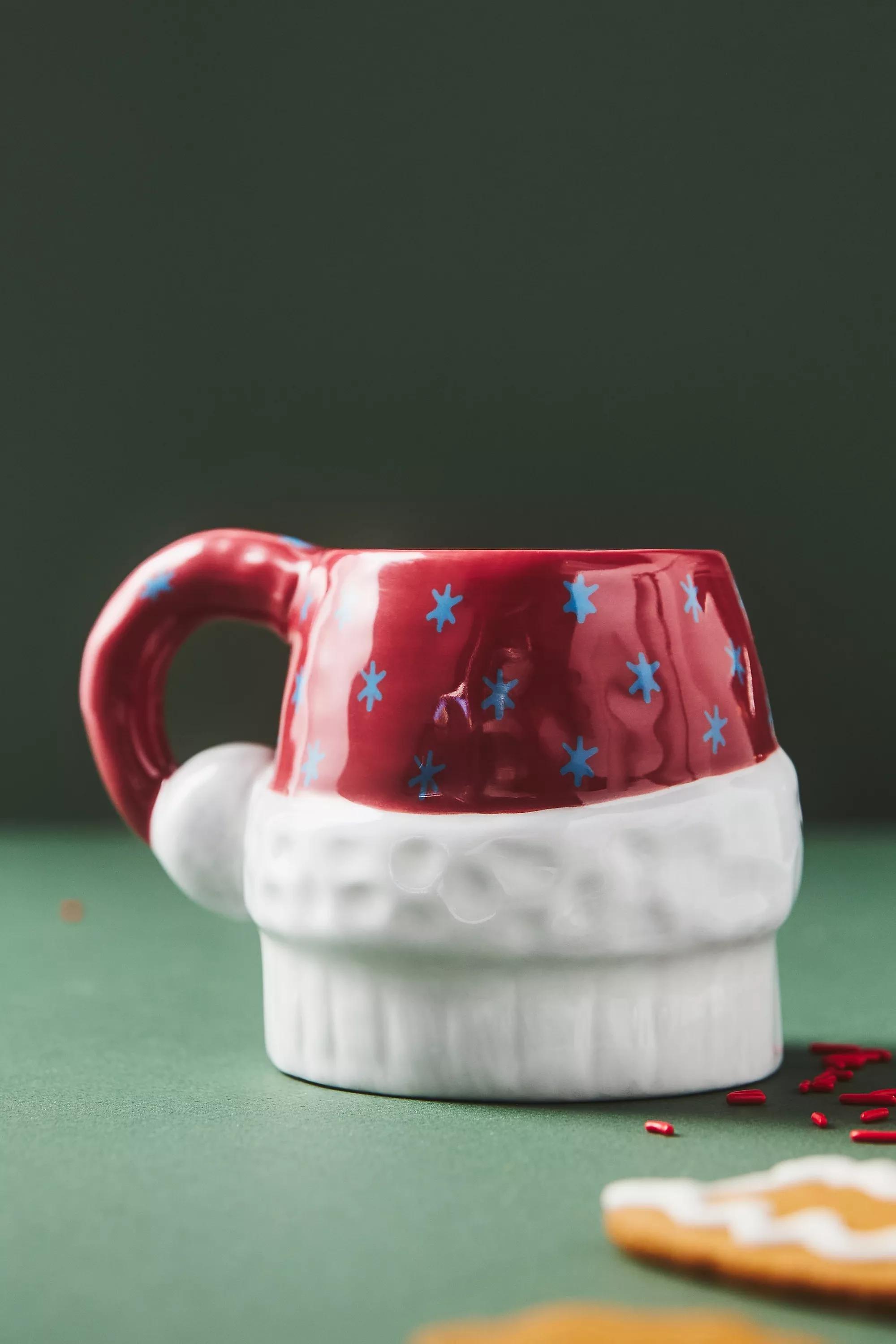 Isabela Dos Santos Mr & Mrs Claus Stoneware Mug, Red, A501_0060, large image number 3