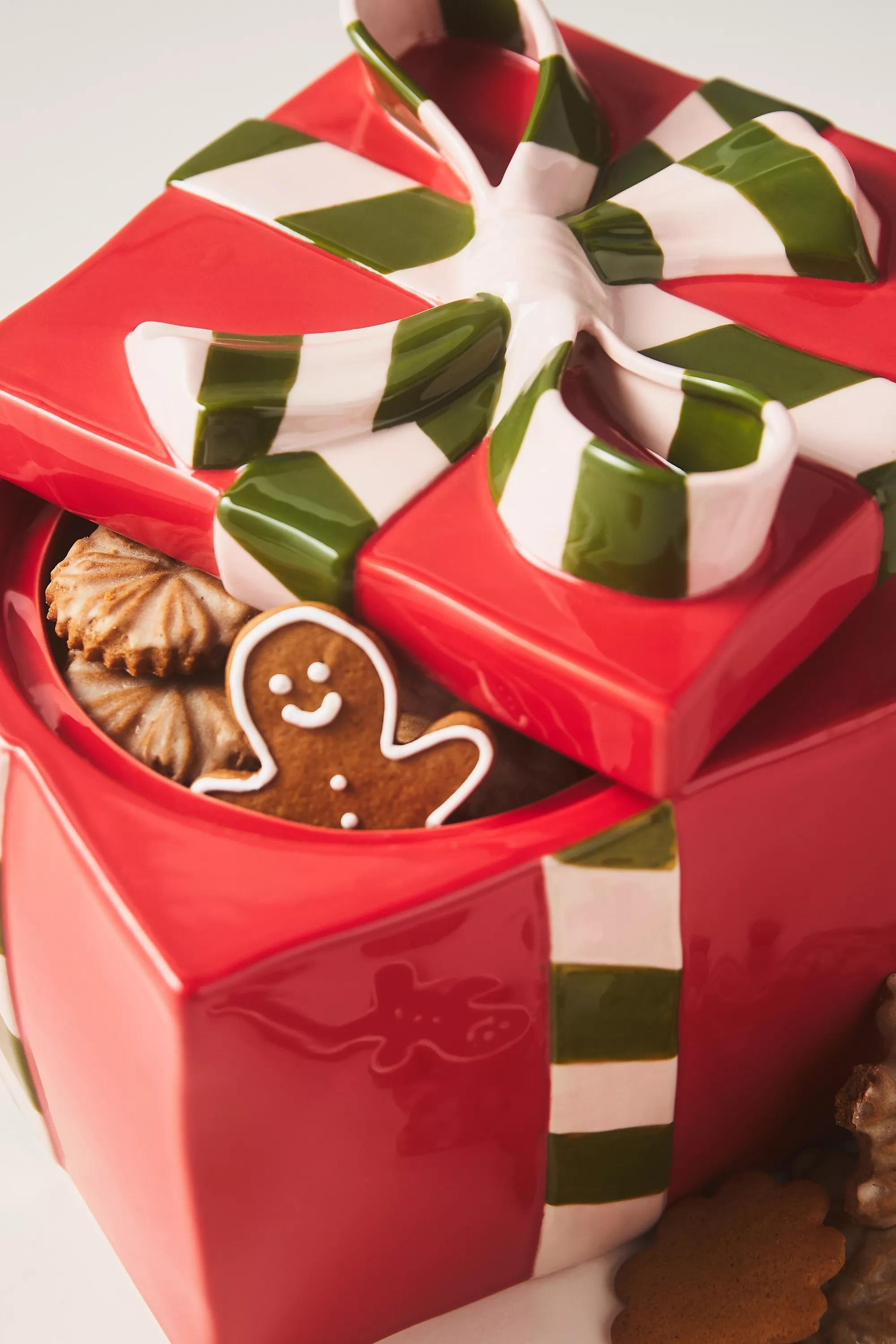 Noelle Stoneware Cookie Jar, Red, A501_0060, large image number 1