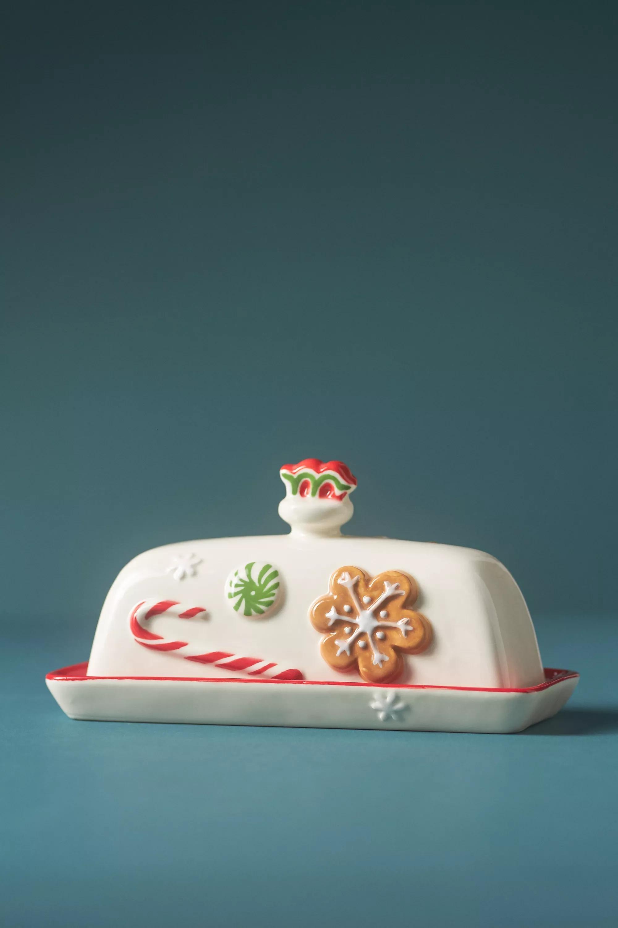 Holifaye Ceramic Stoneware Butter Dish, Multicolour, A501_0000, large image number 0