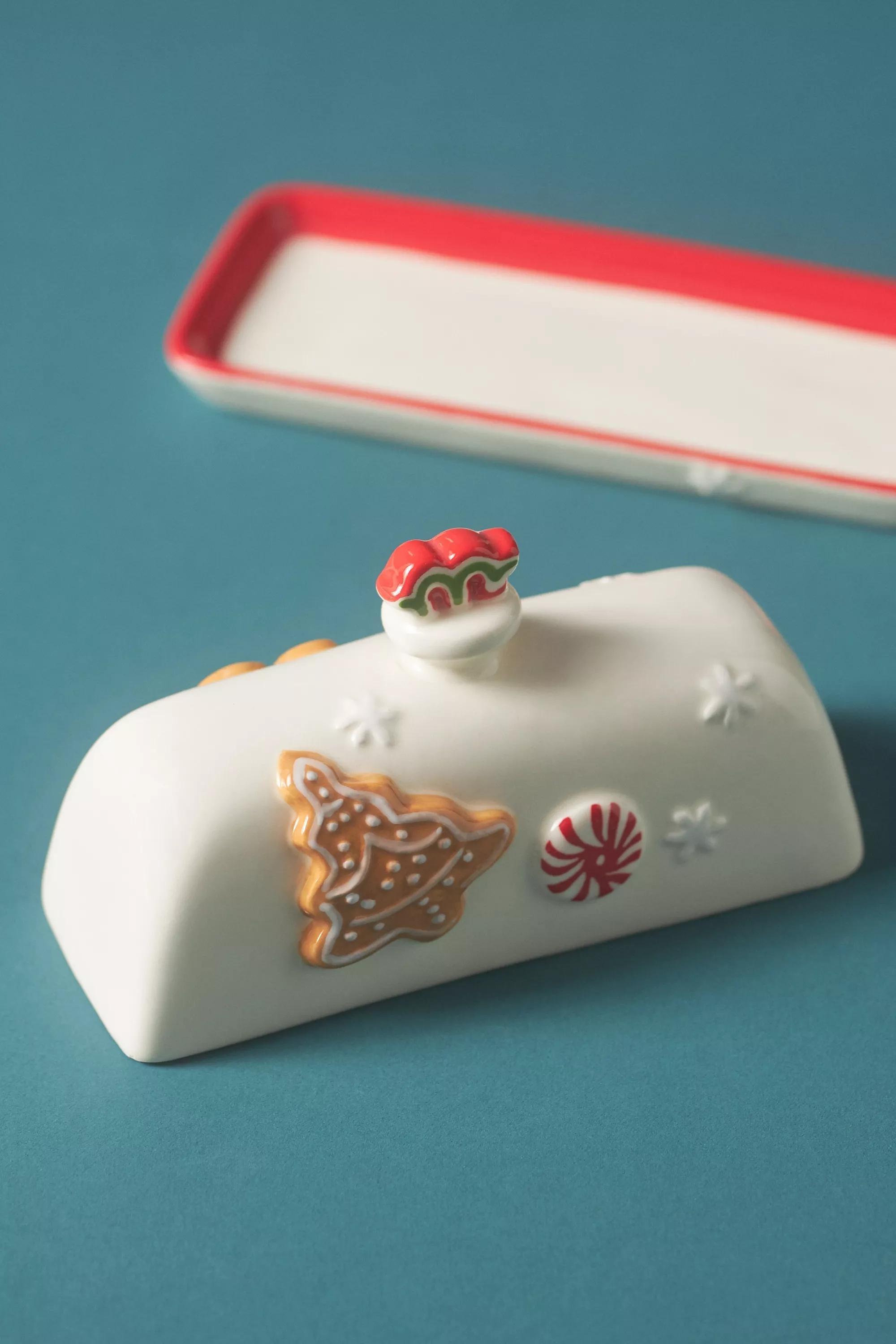 Holifaye Ceramic Stoneware Butter Dish, Multicolour, A501_0000, large image number 2