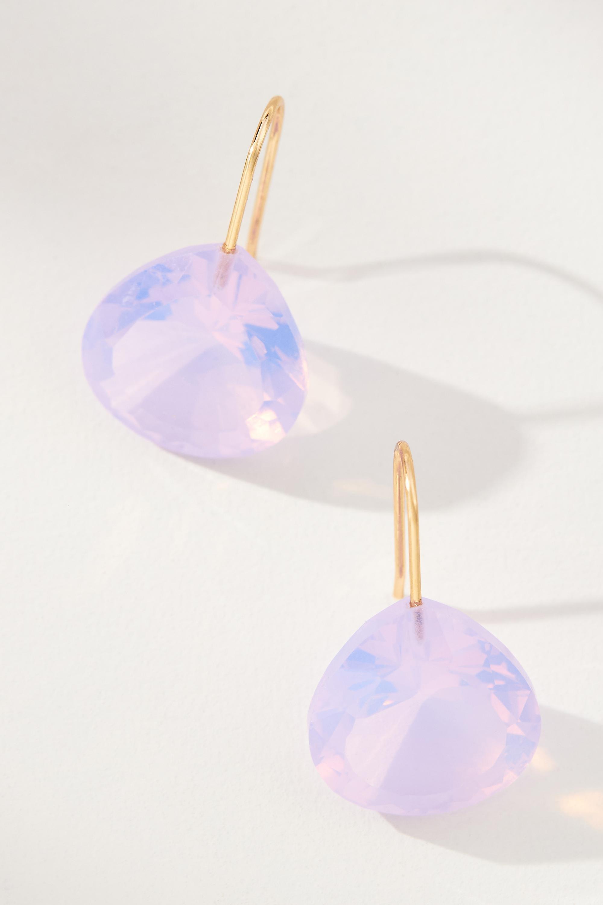 Floating Gemstone Drop Earrings, Pink, A501_0066, large image number 0