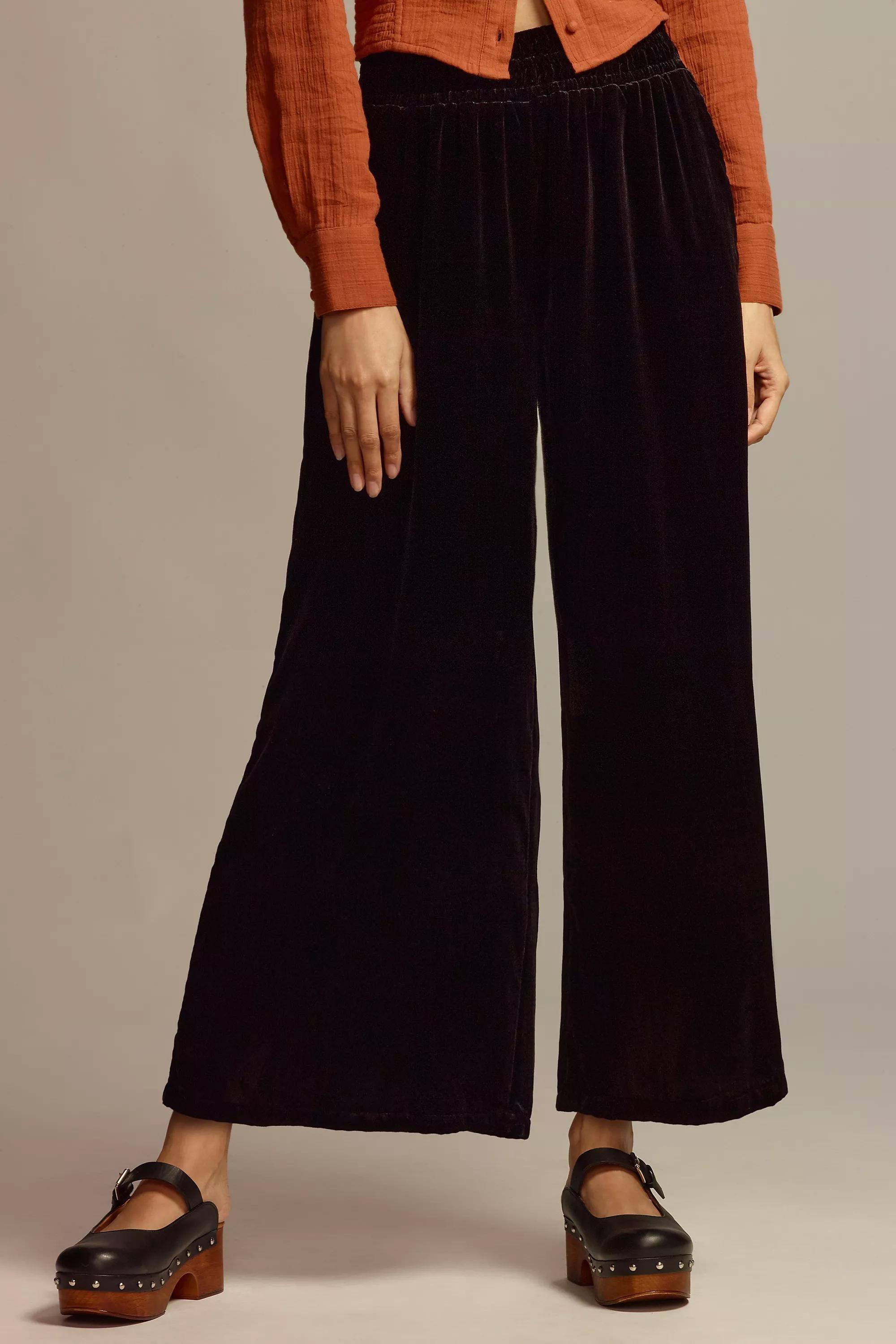 Anthropologie Plain Casual Trousers, Black, , large image number 1