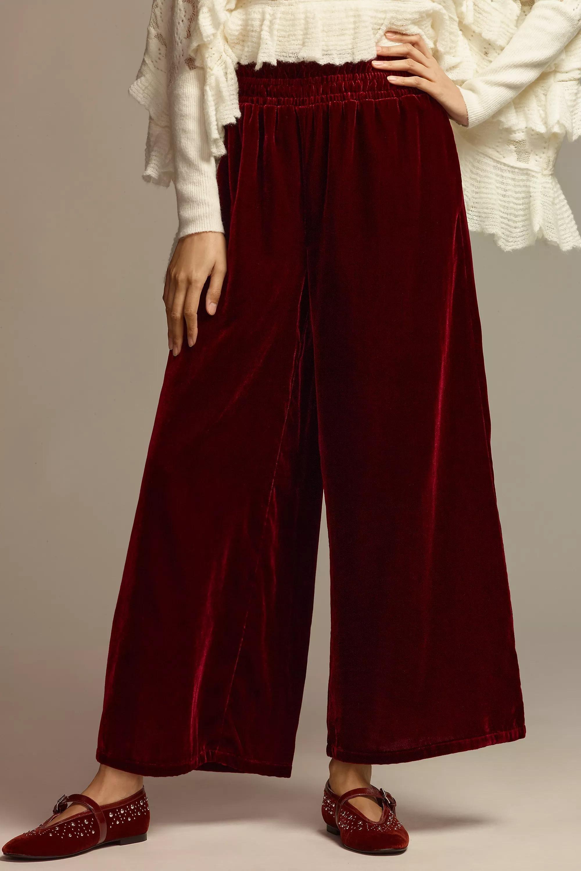 Anthropologie Plain Casual Trousers, Purple, , large image number 1