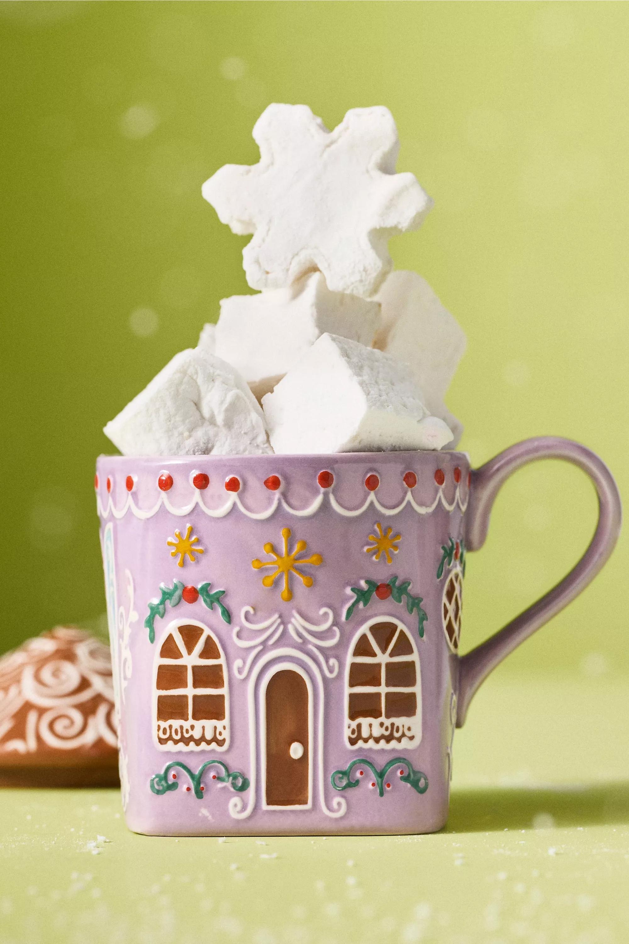 Gingerbread House Stoneware Mug, Green, A501_0102, large image number 3