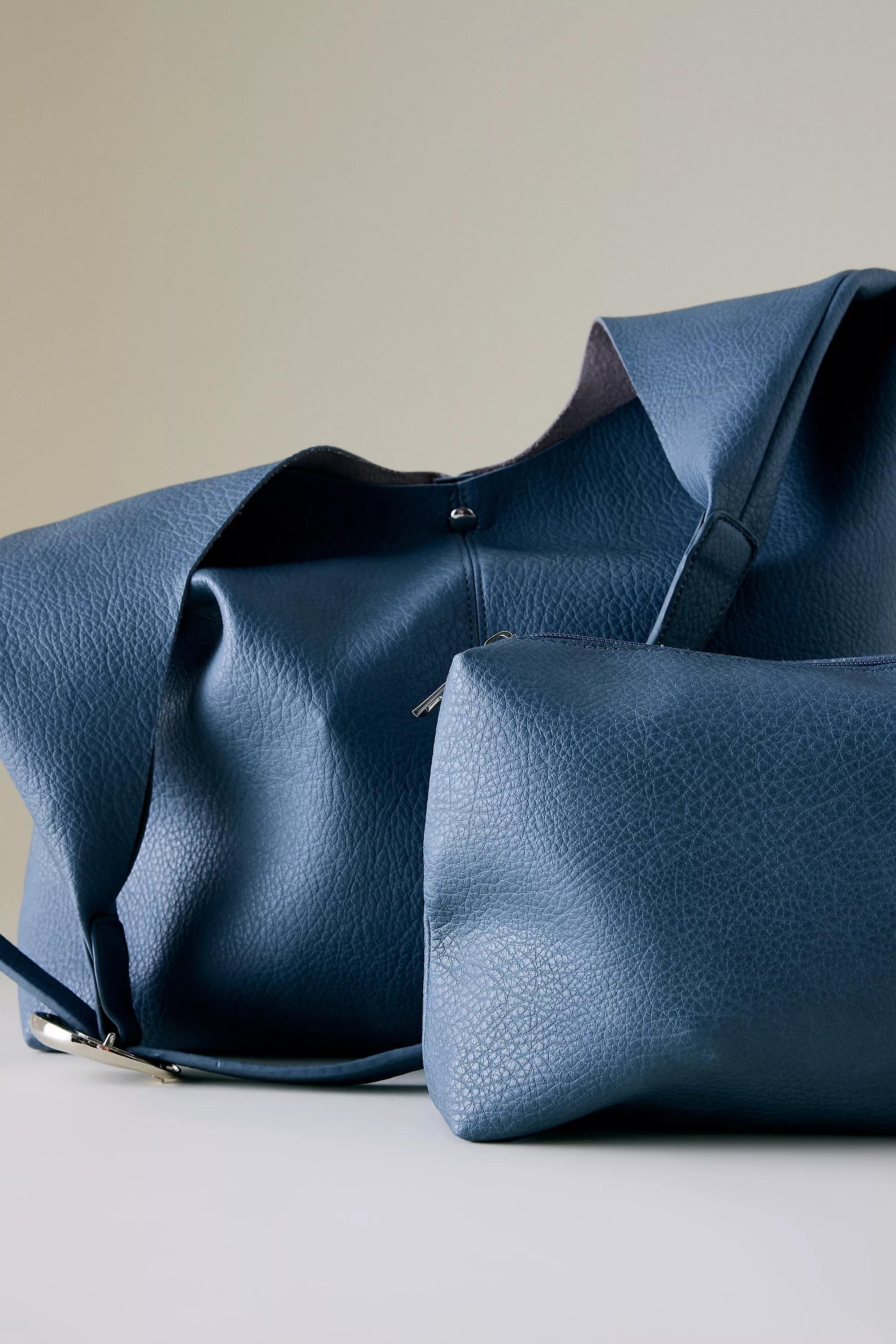 Anthropologie Plain Handmade Bag, Blue, A501_0849, medium