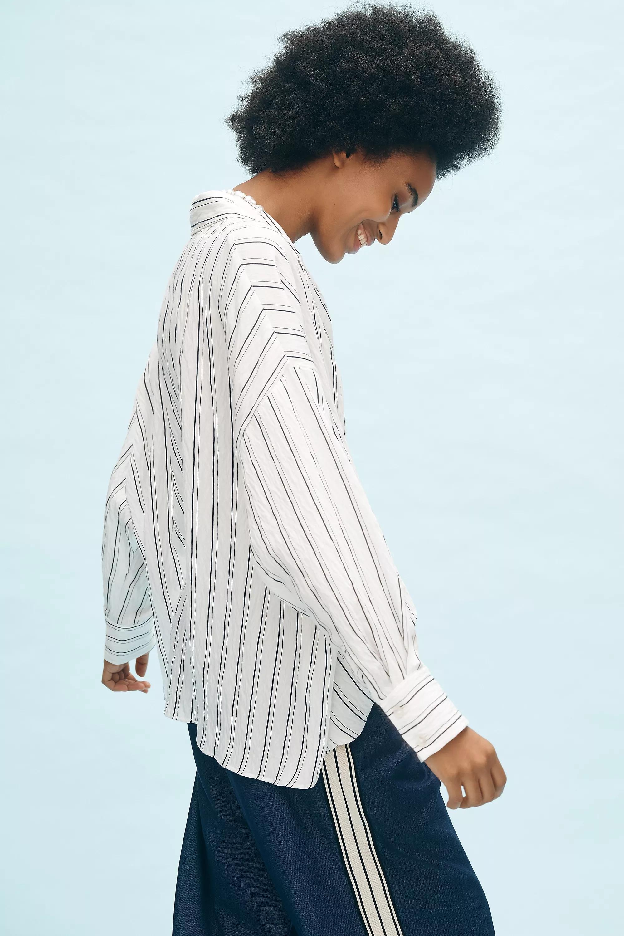 The Dylon Long-Sleeve Wide-Placket Top, Multicolour, , large image number 2