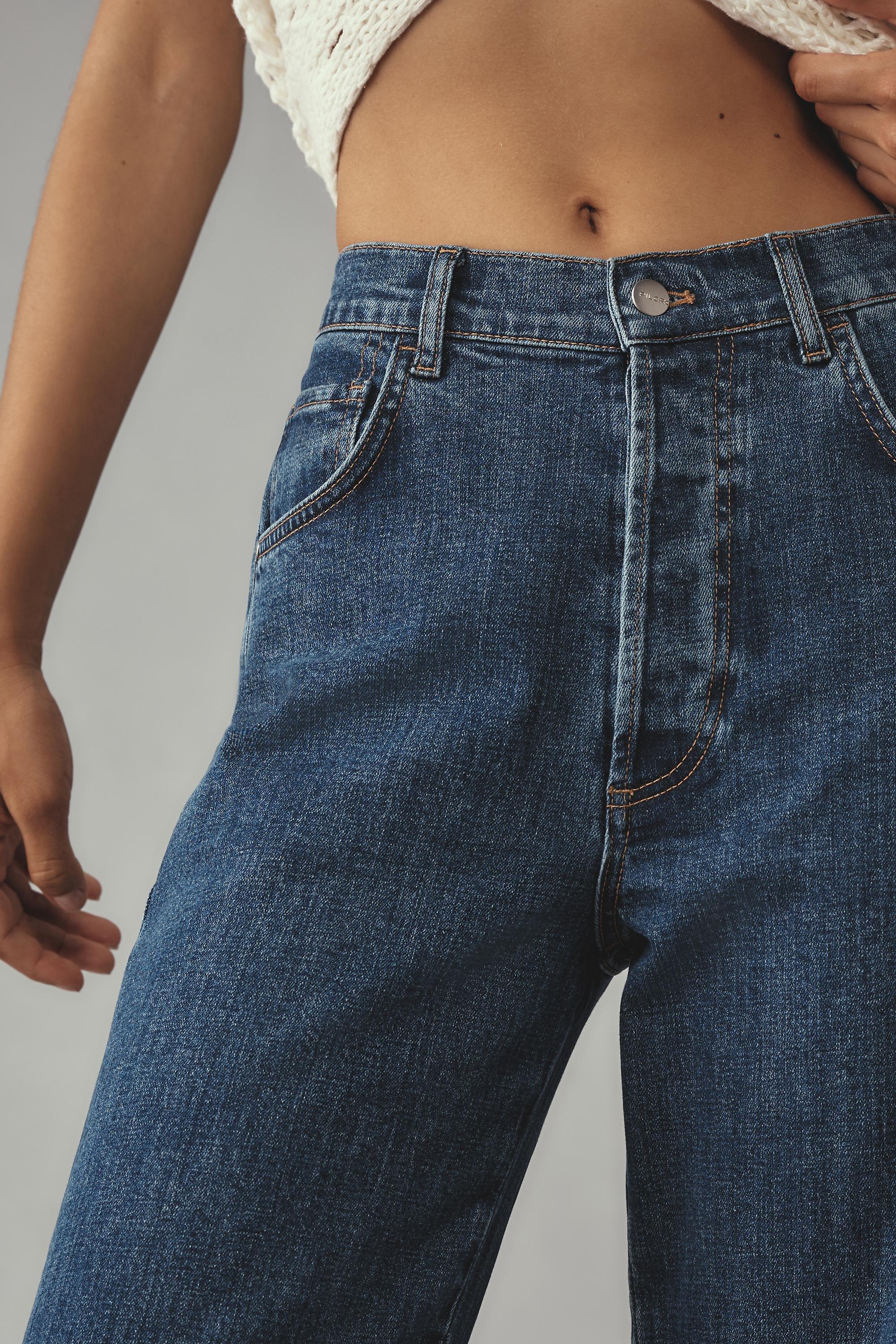 DENIM MEDIUM BLUE Pilcro Cuff High-Rise Straight-Leg Jeans, A501_0093, large image number 3