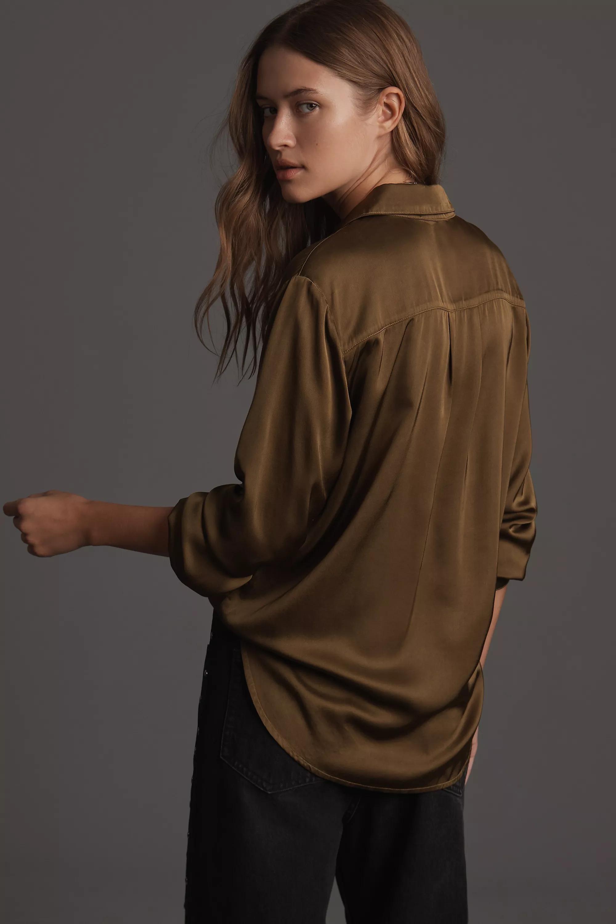 Anthropologie Plain Button Down Shirt, A501_0030, large image number 1