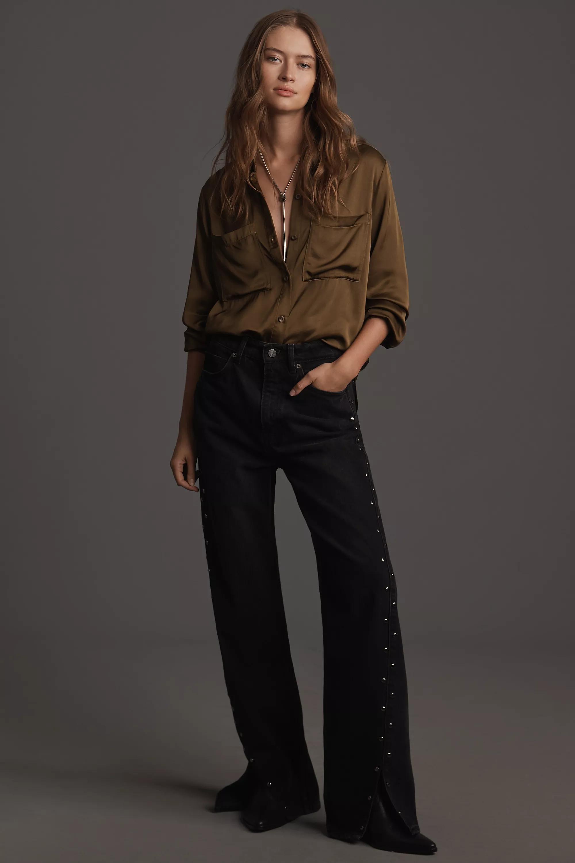 Anthropologie Plain Button Down Shirt, A501_0030, large image number 2