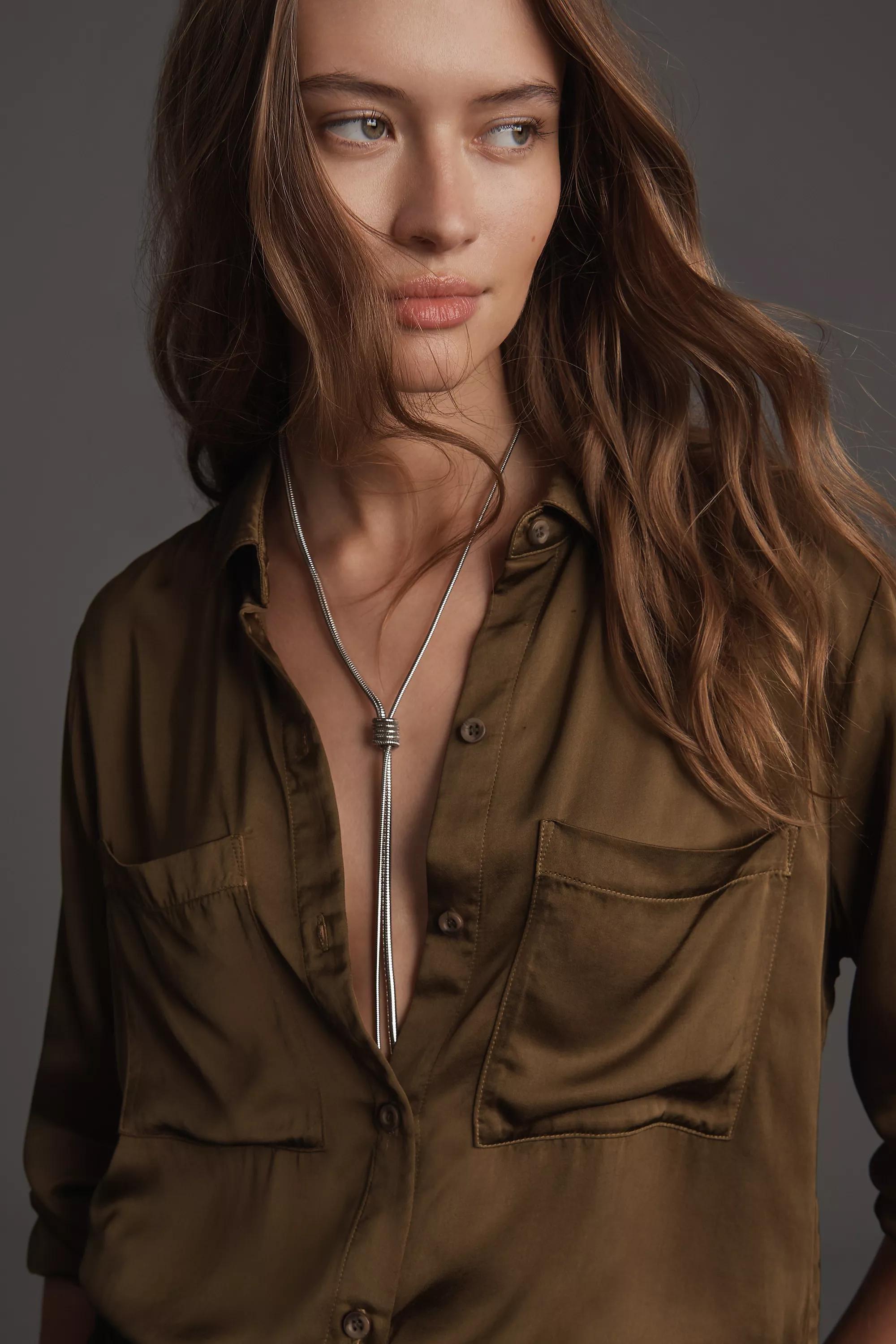 Anthropologie Plain Button Down Shirt, A501_0030, large image number 3