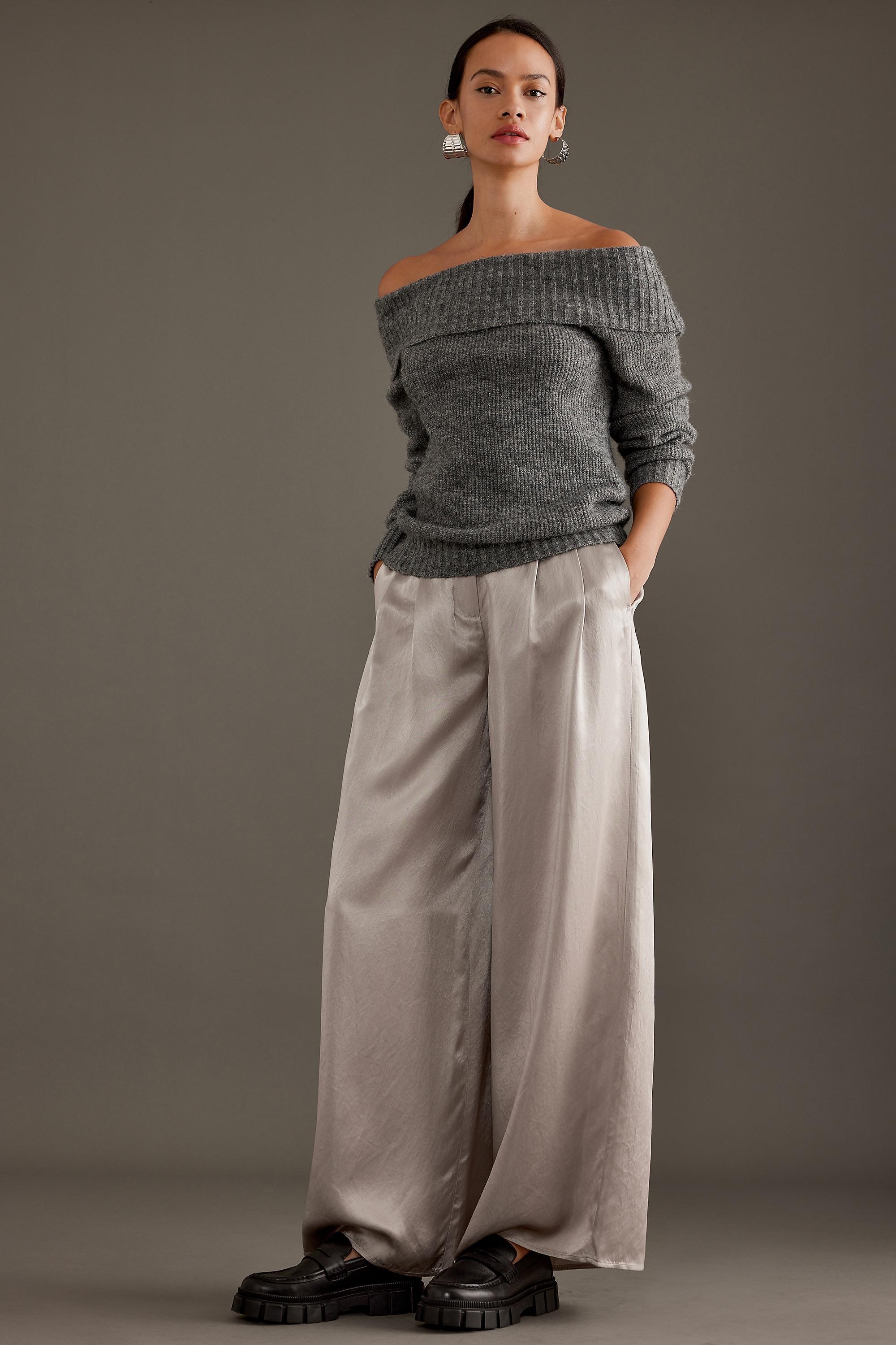 Selected Femme Selene Wide-Leg Pants, Silver, , large image number 2