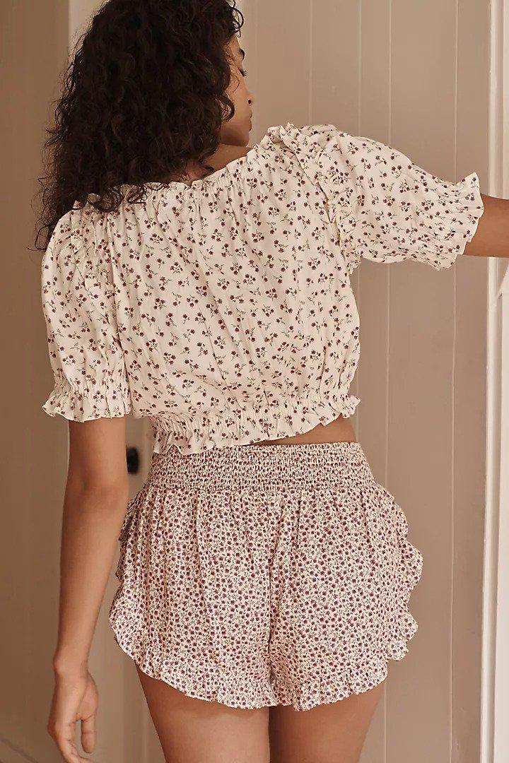 By Anthropologie Flannel Shorts, Beige, , large image number 2