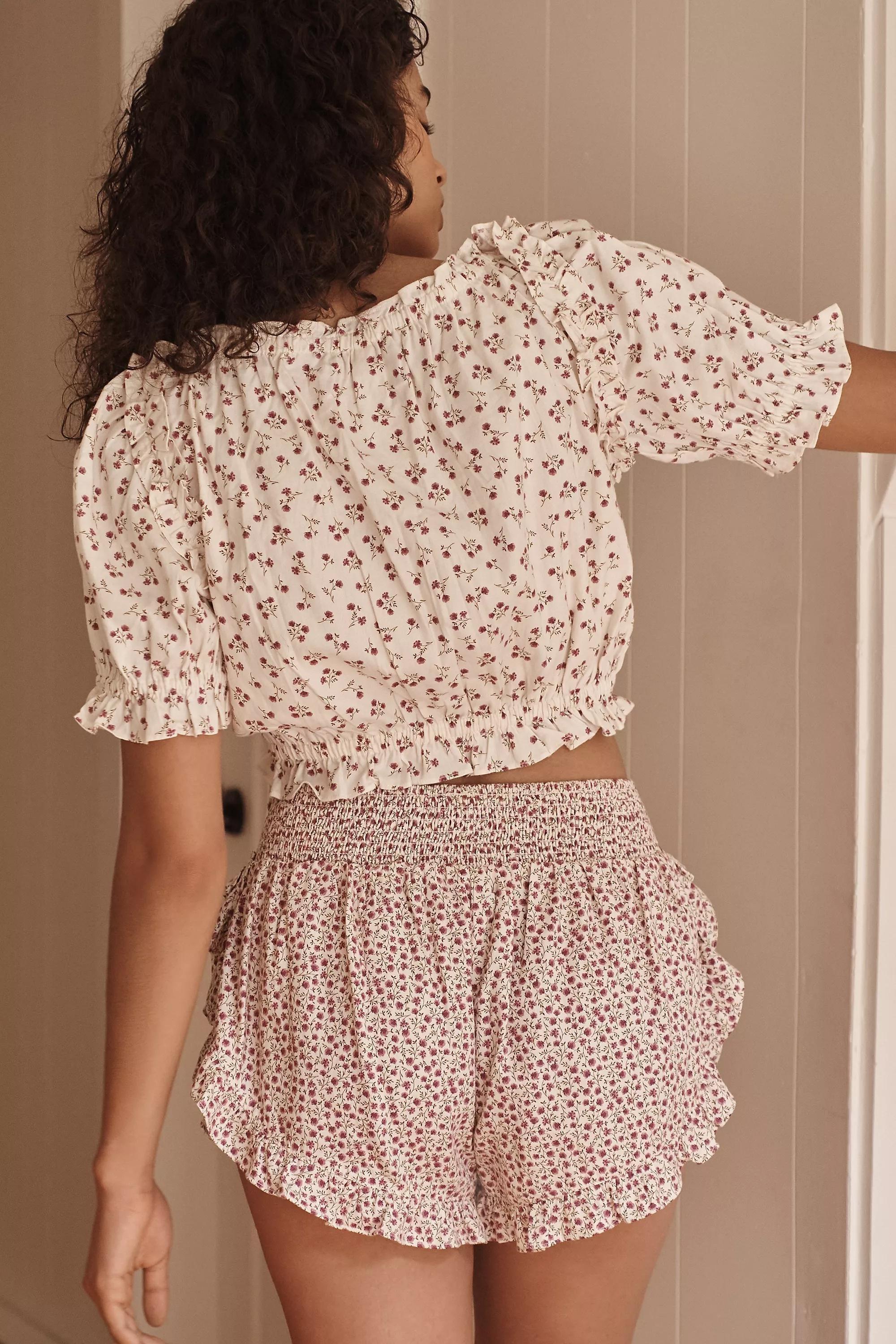 By Anthropologie Flannel Shorts, Beige, , large image number 3