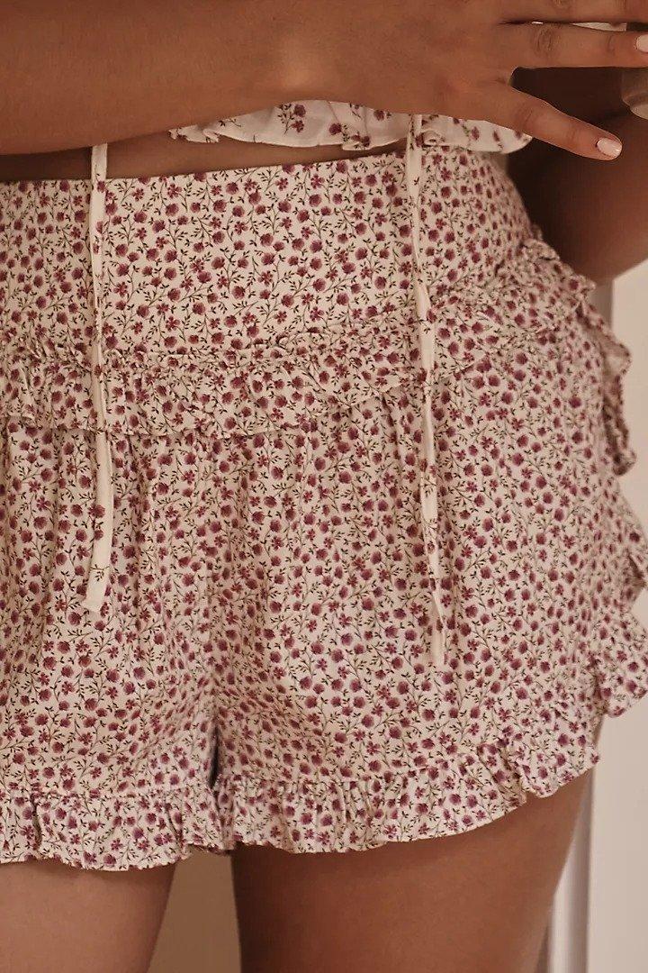 By Anthropologie Flannel Shorts, Beige, , large image number 4
