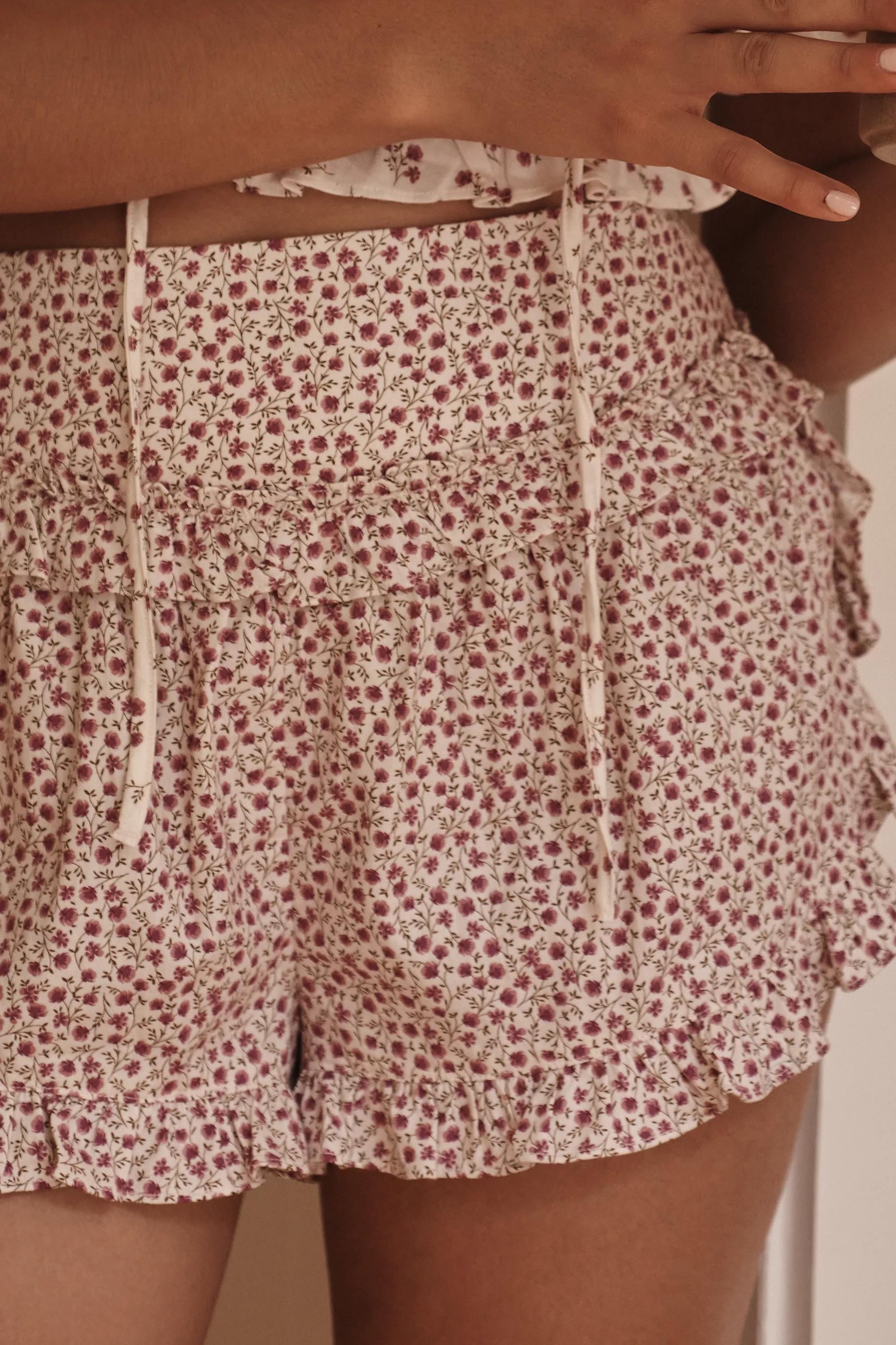 By Anthropologie Flannel Shorts, Beige, , large image number 5