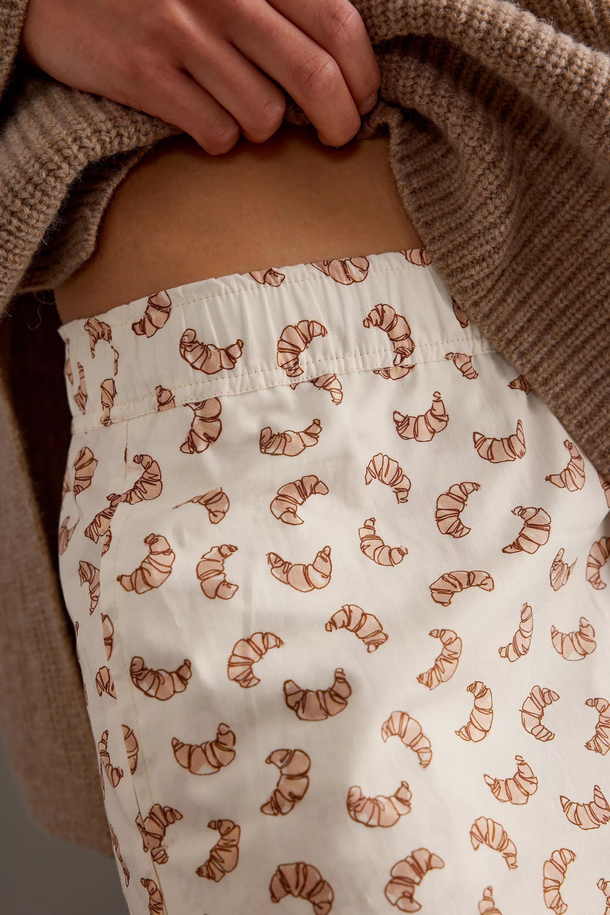 Anthropologie Printed Boxer Shorts, Brown, , large image number 2