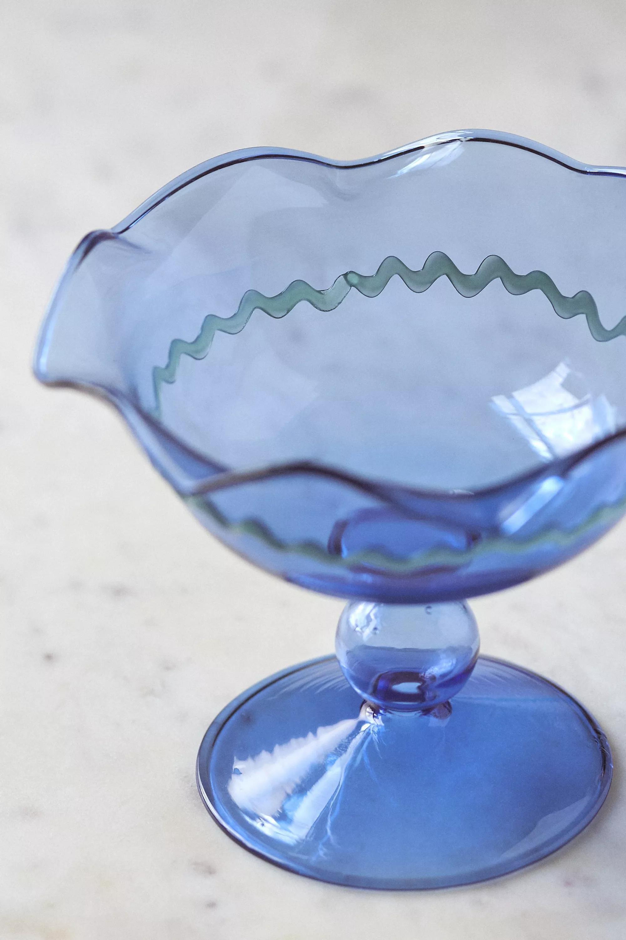 Ballet Dessert Coupe Glass, Blue, A501_0040, large image number 2