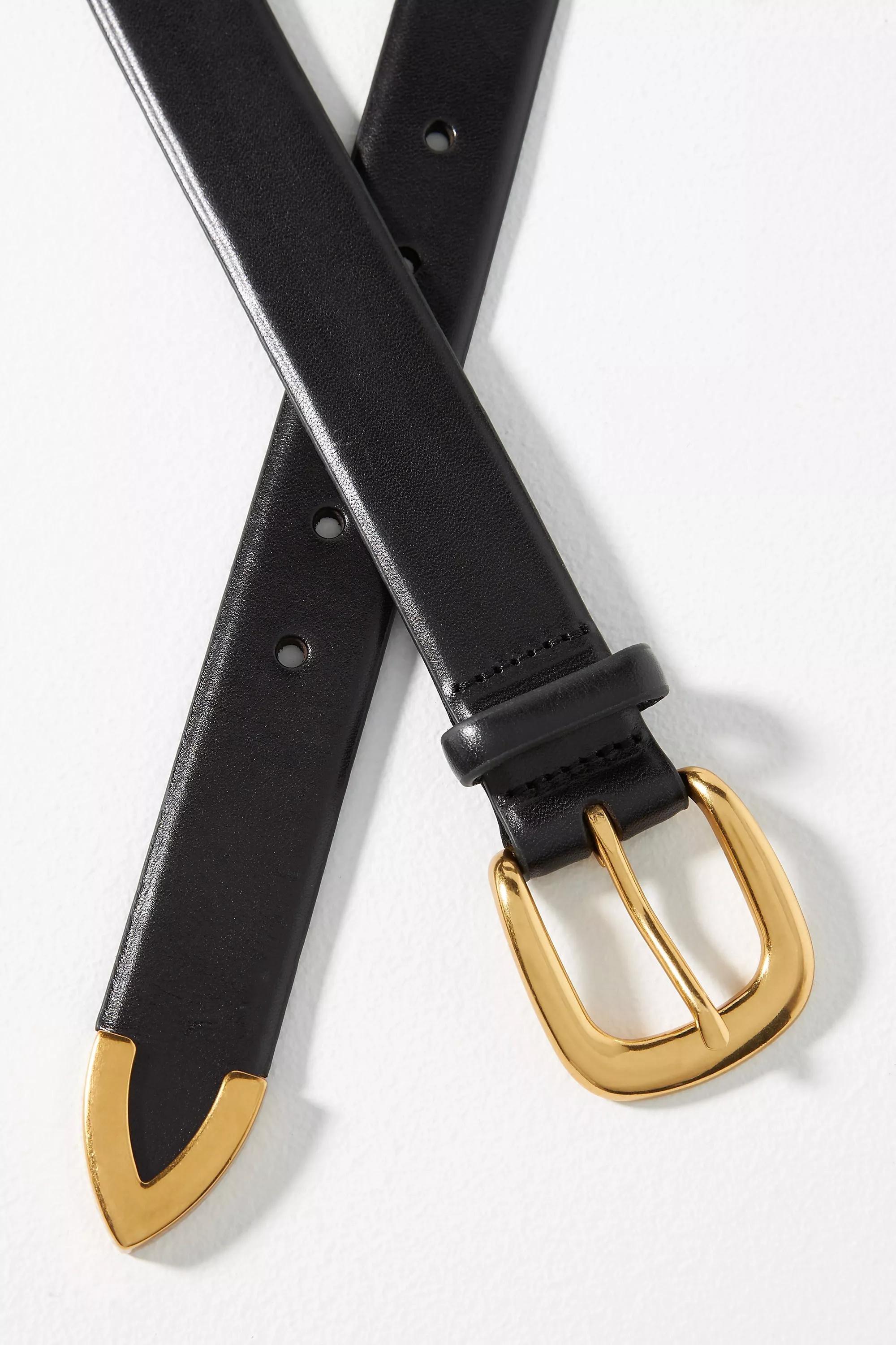 Simple Western Belt, Black, , large image number 2