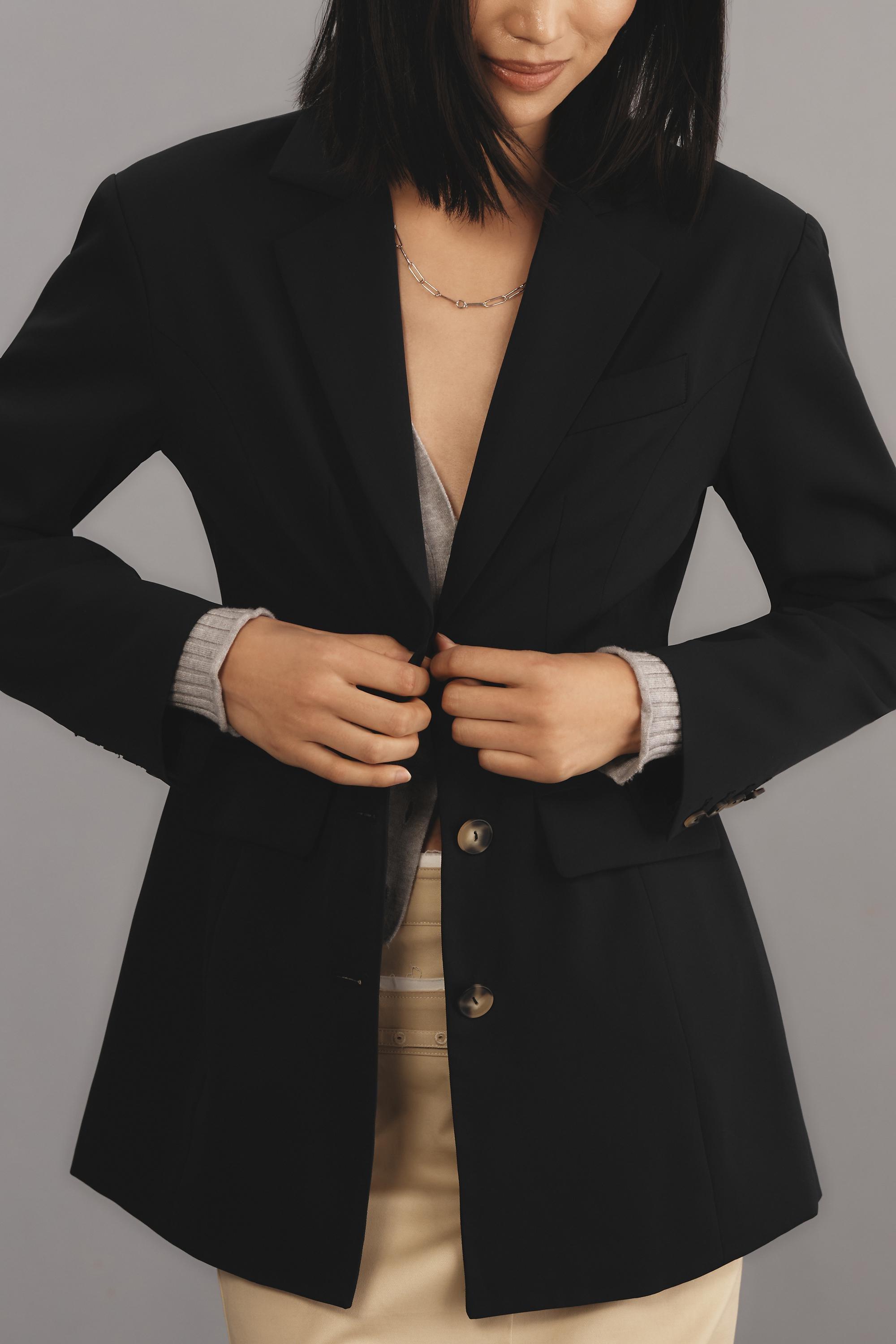 Black By Anthropologie Sculpted Blazer, , large image number 1