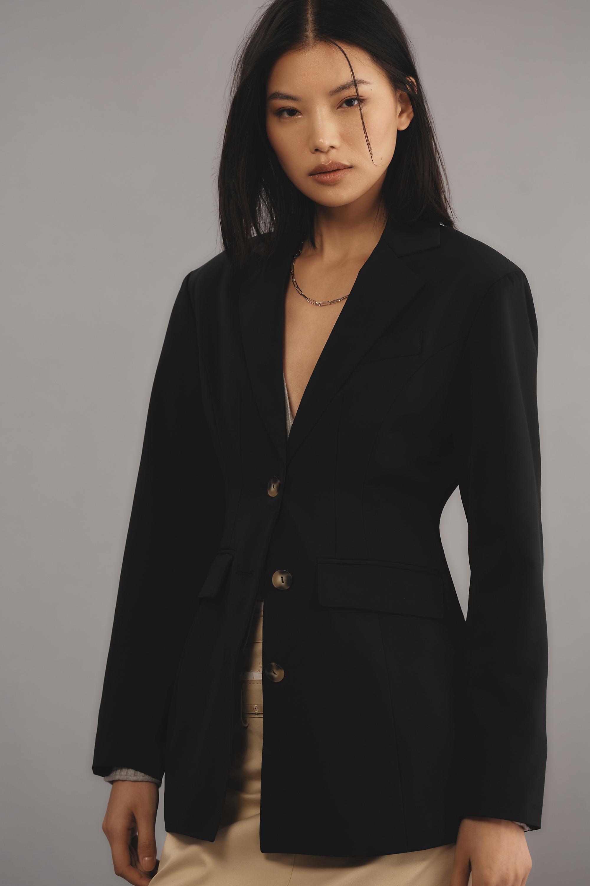 Black By Anthropologie Sculpted Blazer, , large image number 3