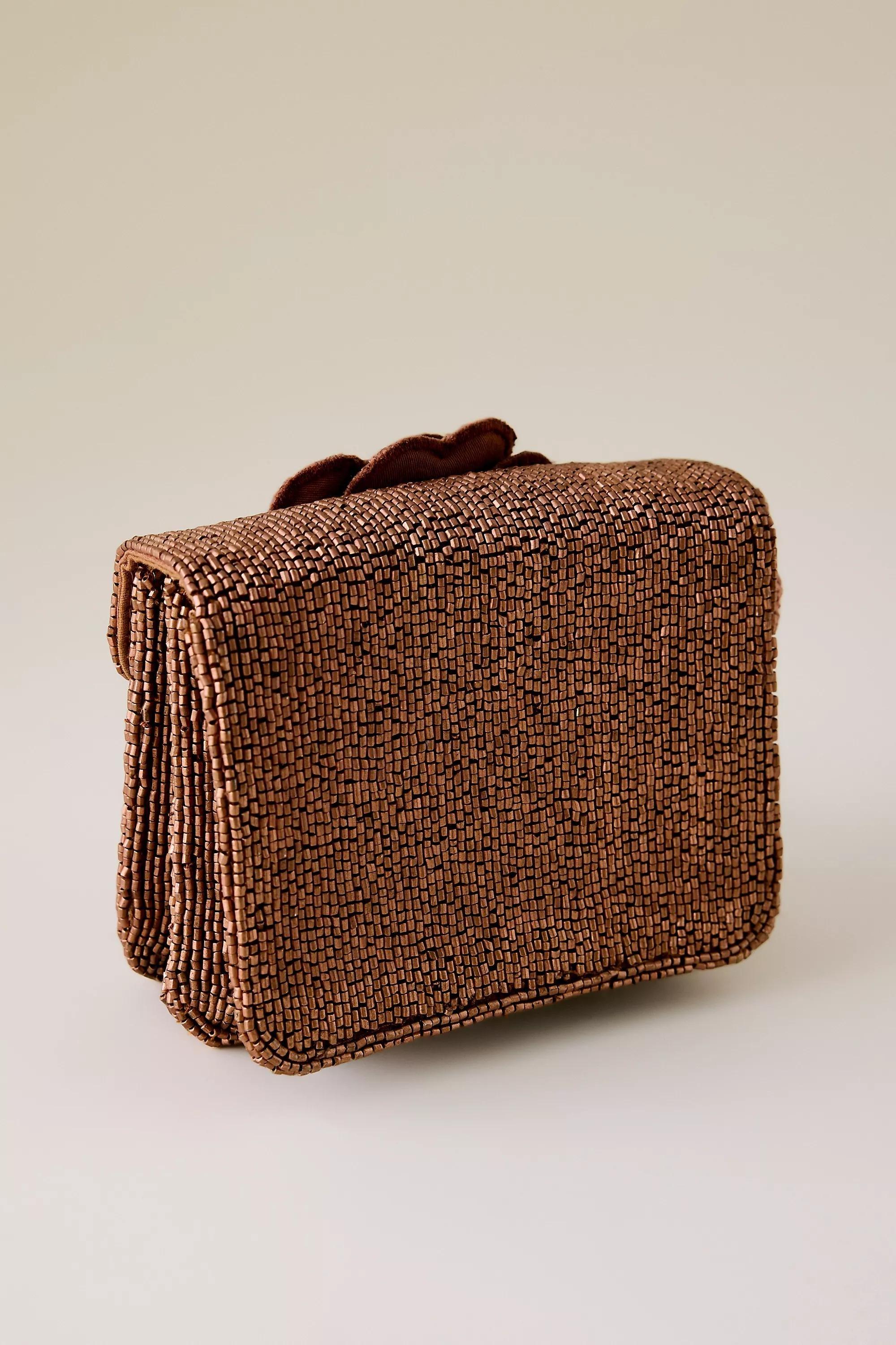 By Anthropologie Beaded Wristlet, Brown, A501_0028, large image number 2