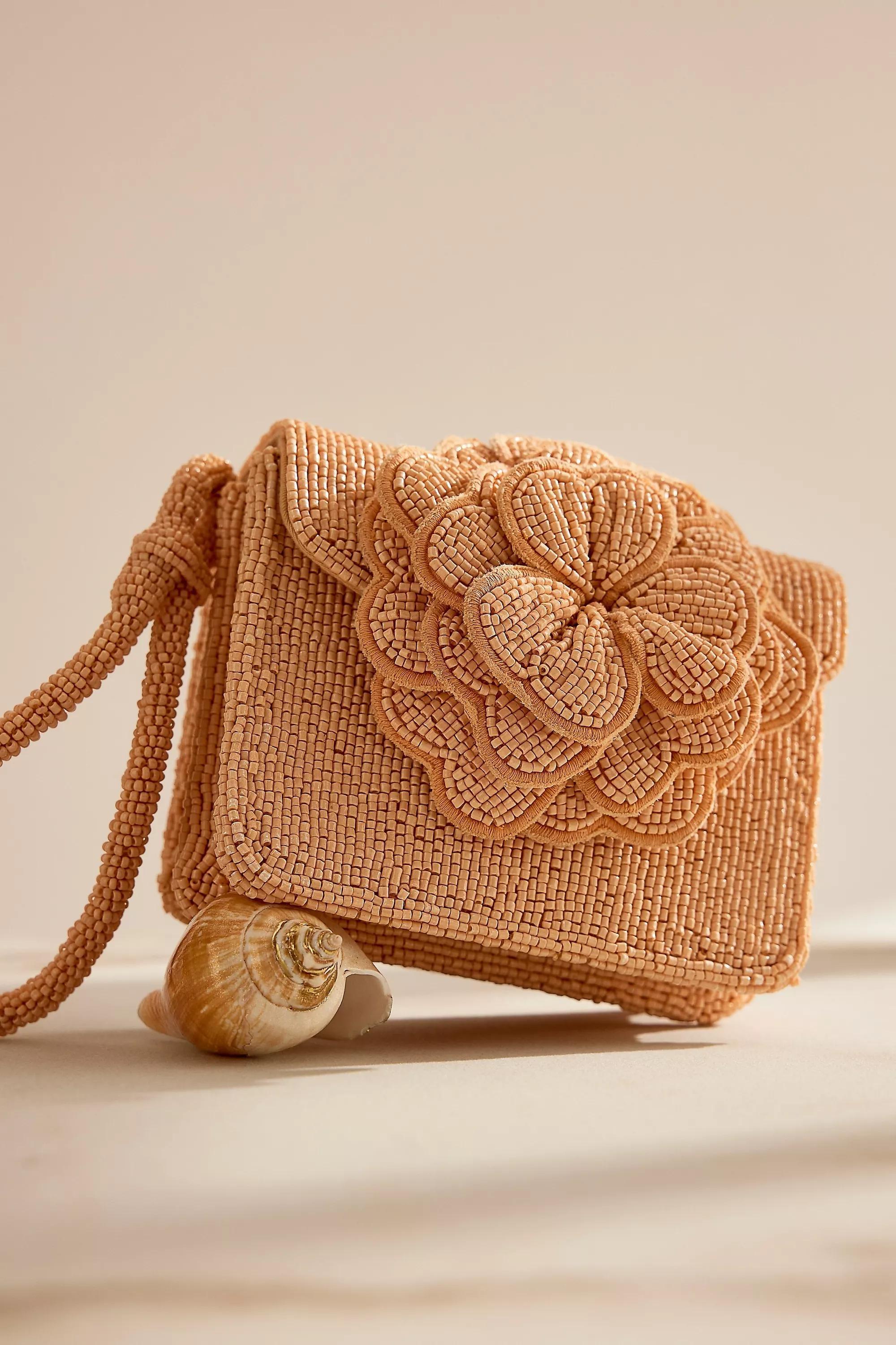 Anthropologie Embellishment Handmade Bag, Brown, A501_0028, large image number 4