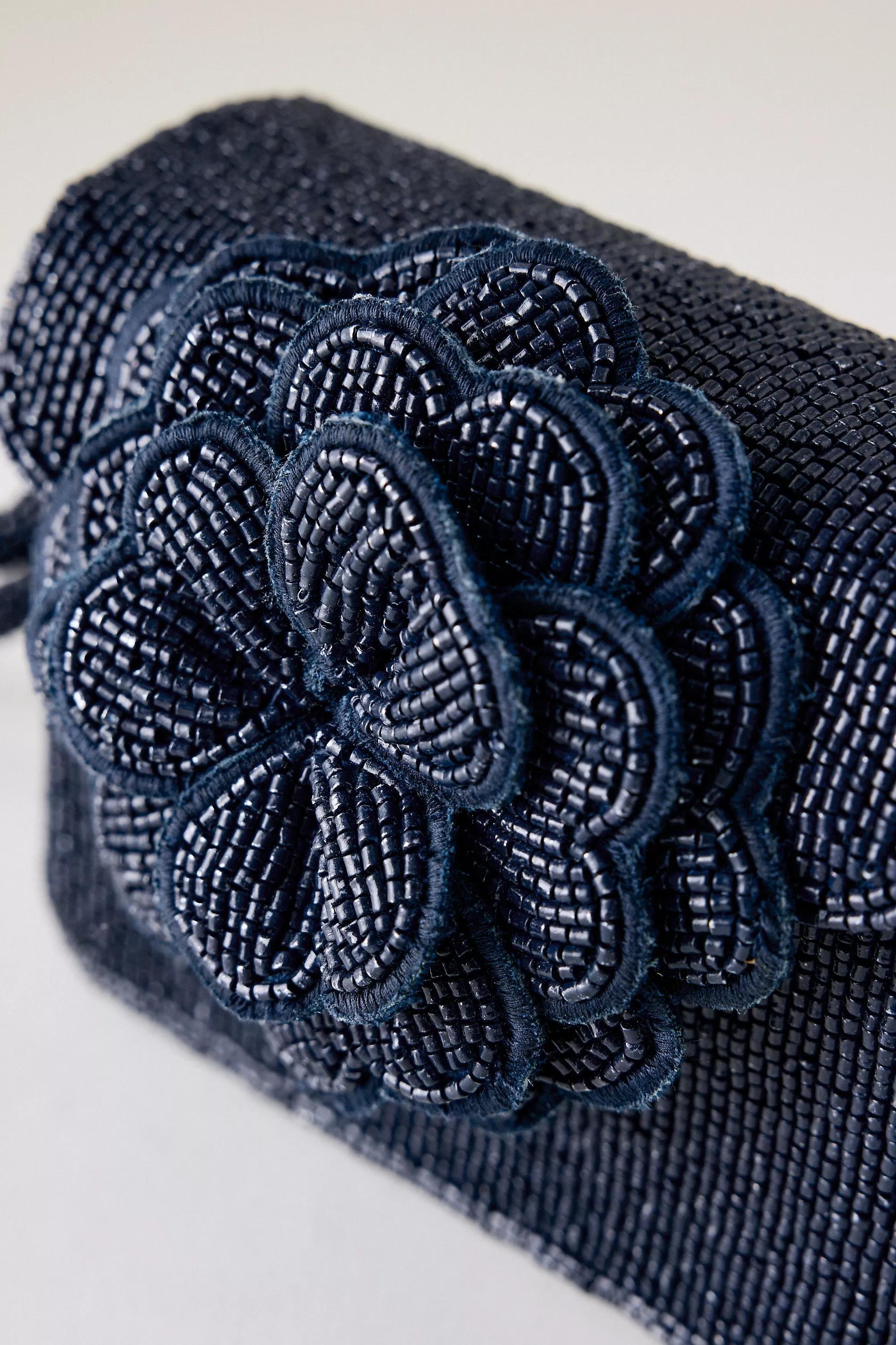 By Anthropologie Beaded Wristlet, Navy, A501_0041, large image number 5